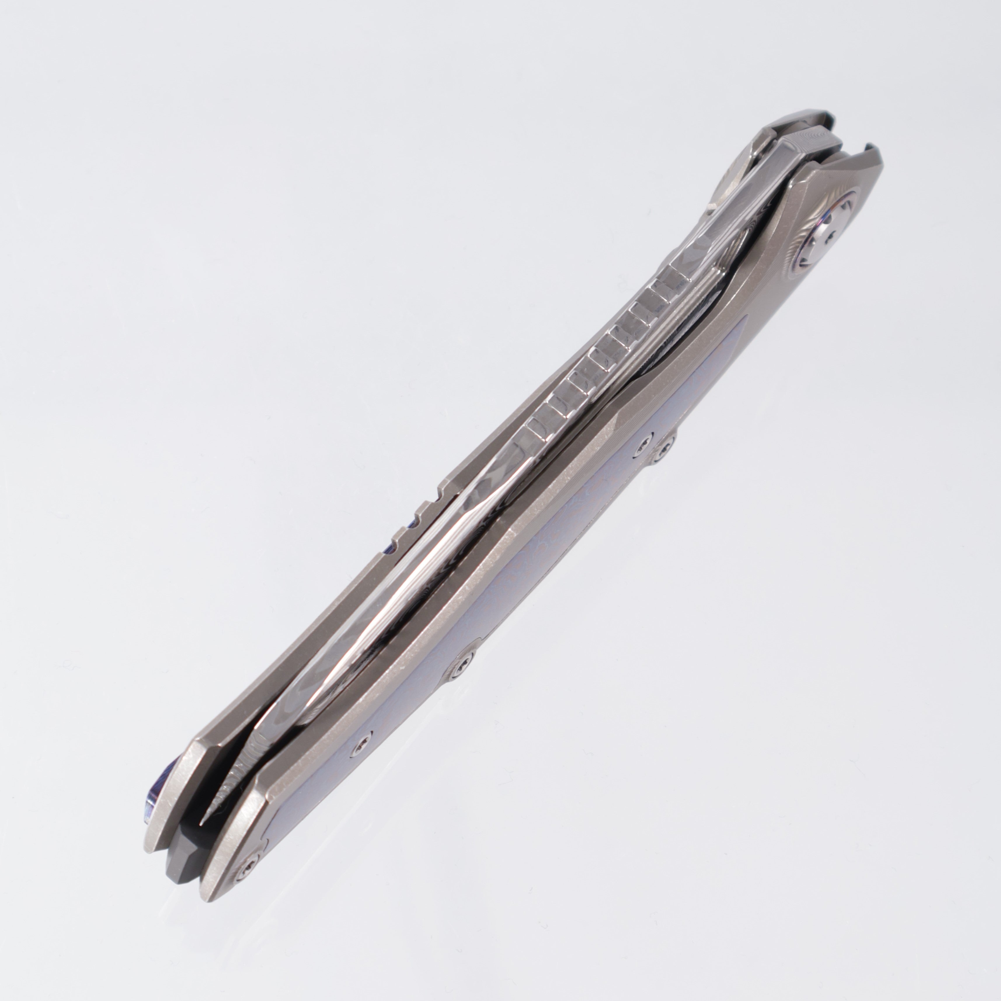 Venom Maverick - Damasteel - Titanium w/ Timascus Inlays, Pivot Collar, & Clip