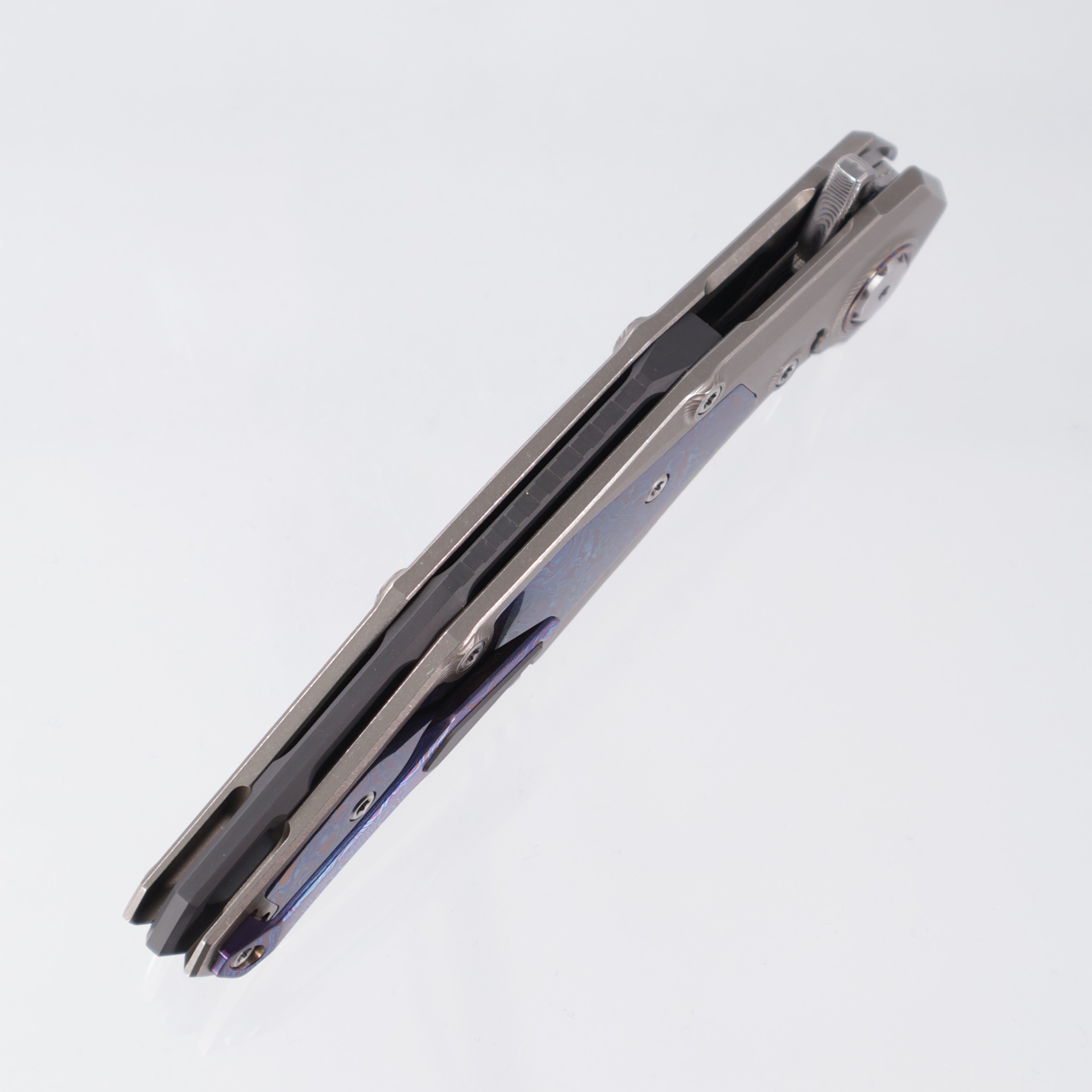 Venom Maverick - Damasteel - Titanium w/ Timascus Inlays, Pivot Collar, & Clip