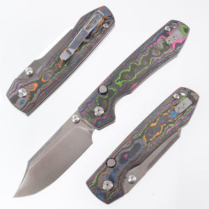 Vosteed Raccoon Top Liner Lock - 80s Camo Carbon - Satin M390 - BR OP Exclusive - A2914