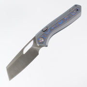 Vosteed Kroc - Grey Aluminum w/ Ocean Micarta inlays - Satin S35VN - A1801