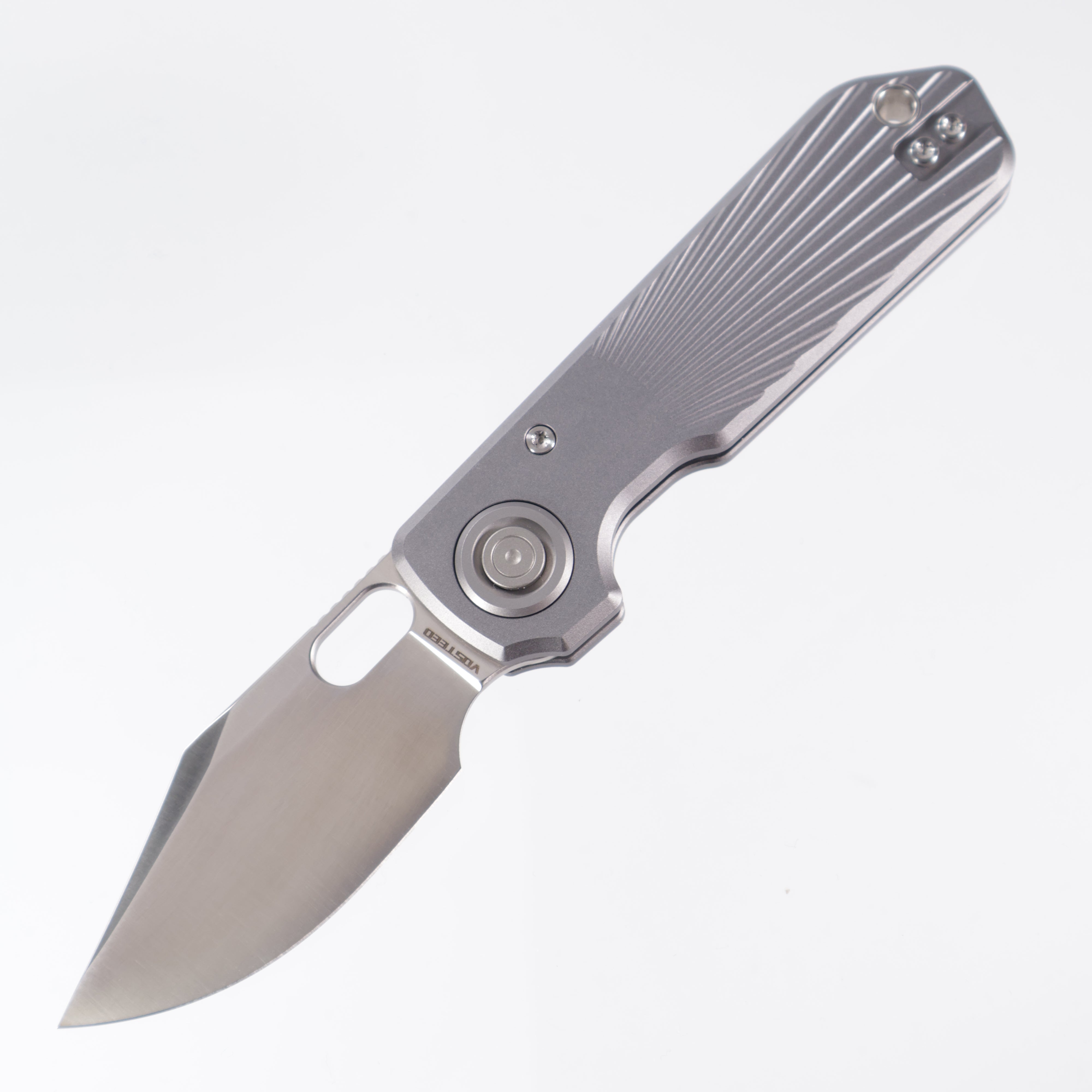 Vosteed Akita - Silver Starburst Aluminum - Satin S35VN