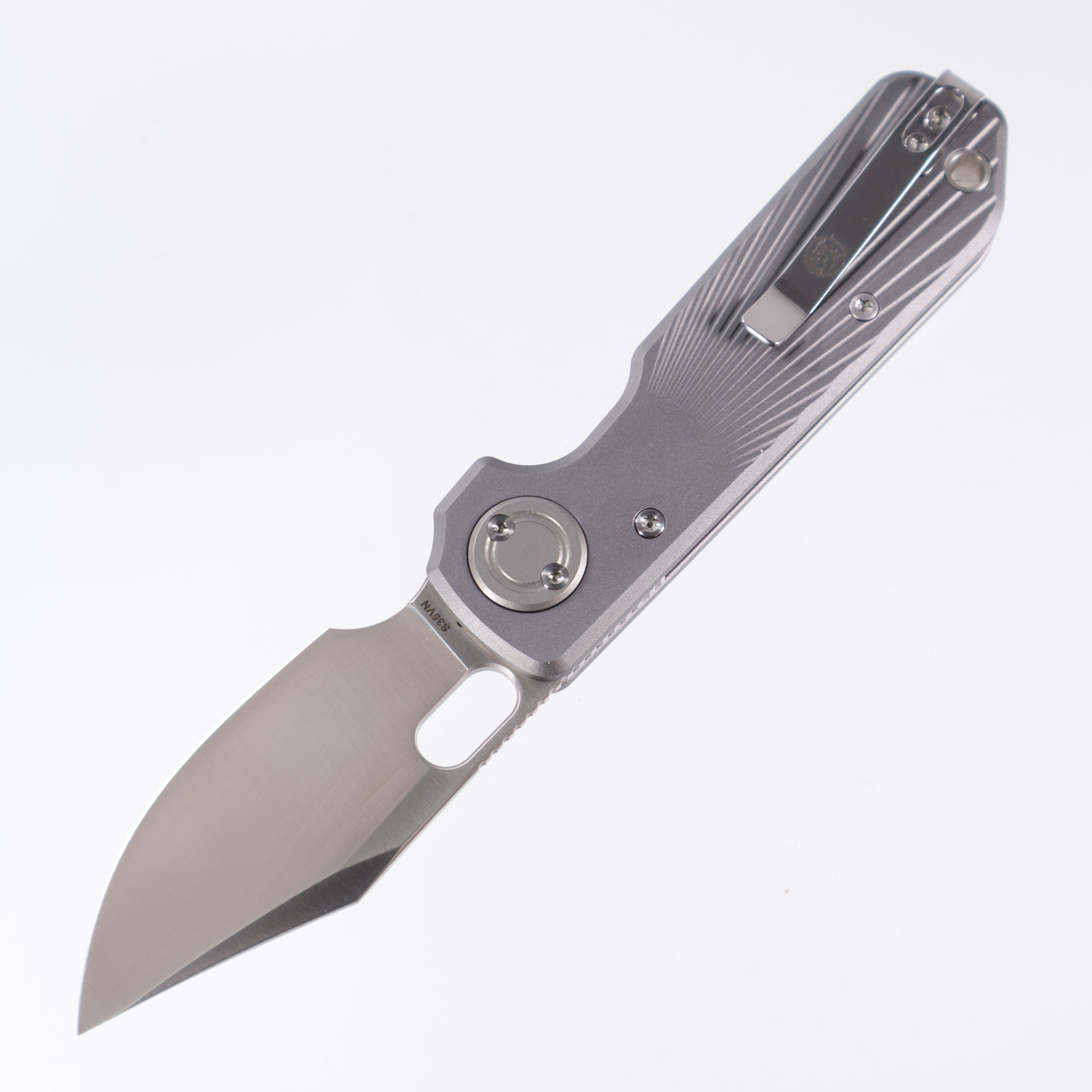 Vosteed Akita - Silver Starburst Aluminum - Satin S35VN