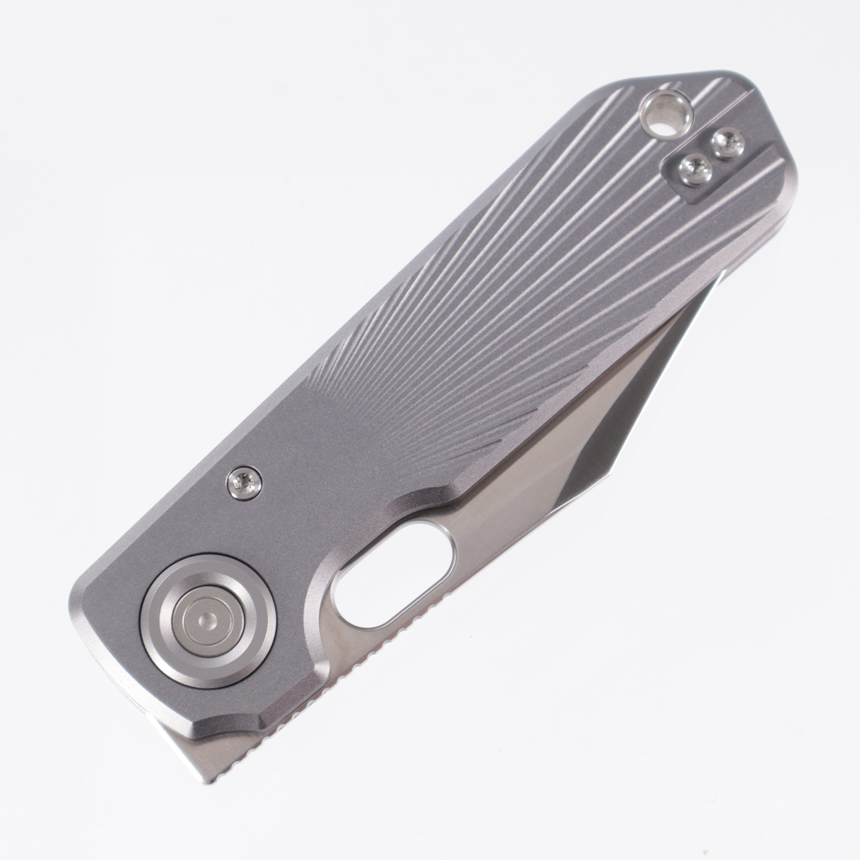 Vosteed Akita - Silver Starburst Aluminum - Satin S35VN