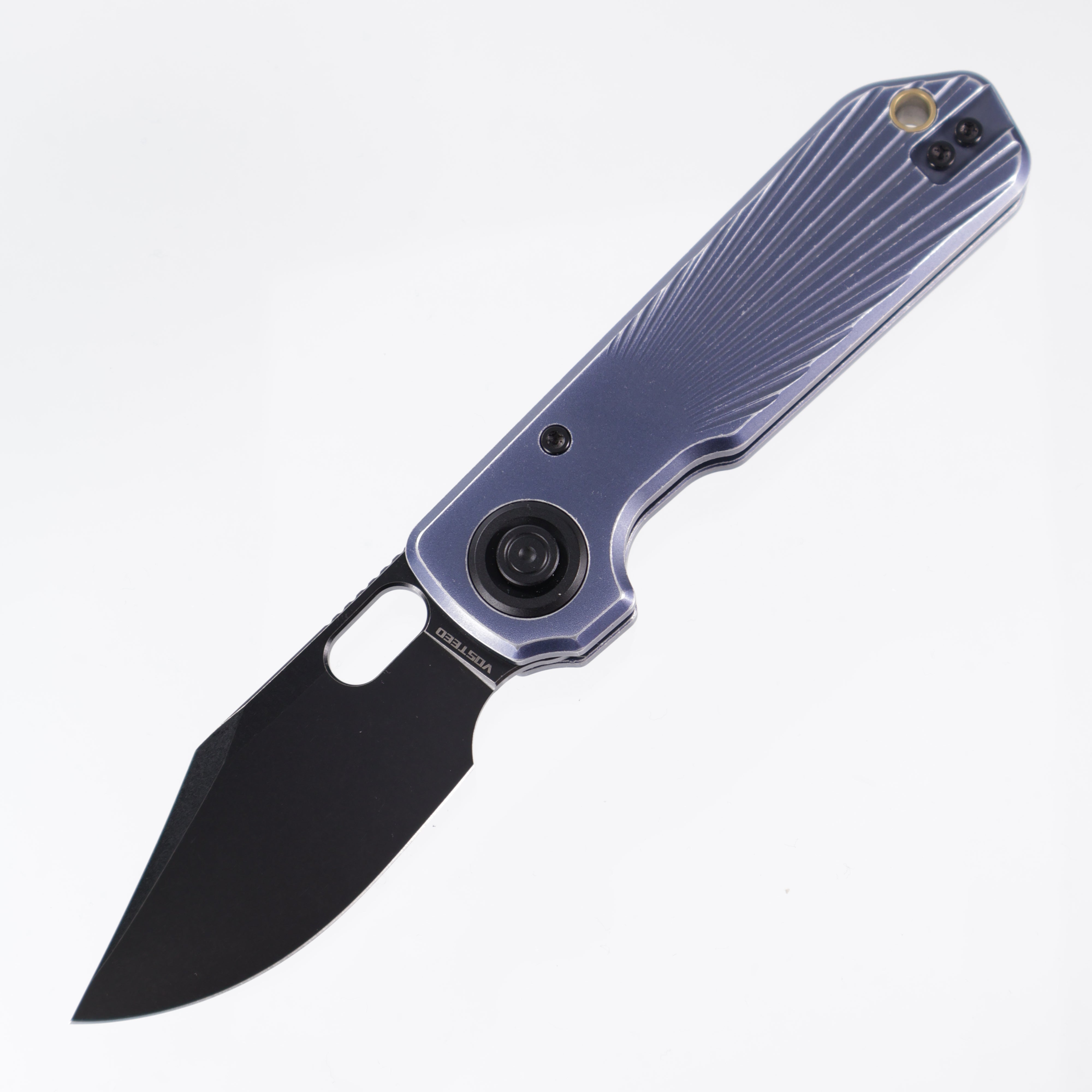 Vosteed Akita - Blue Starburst Aluminum - Blackwash S35VN