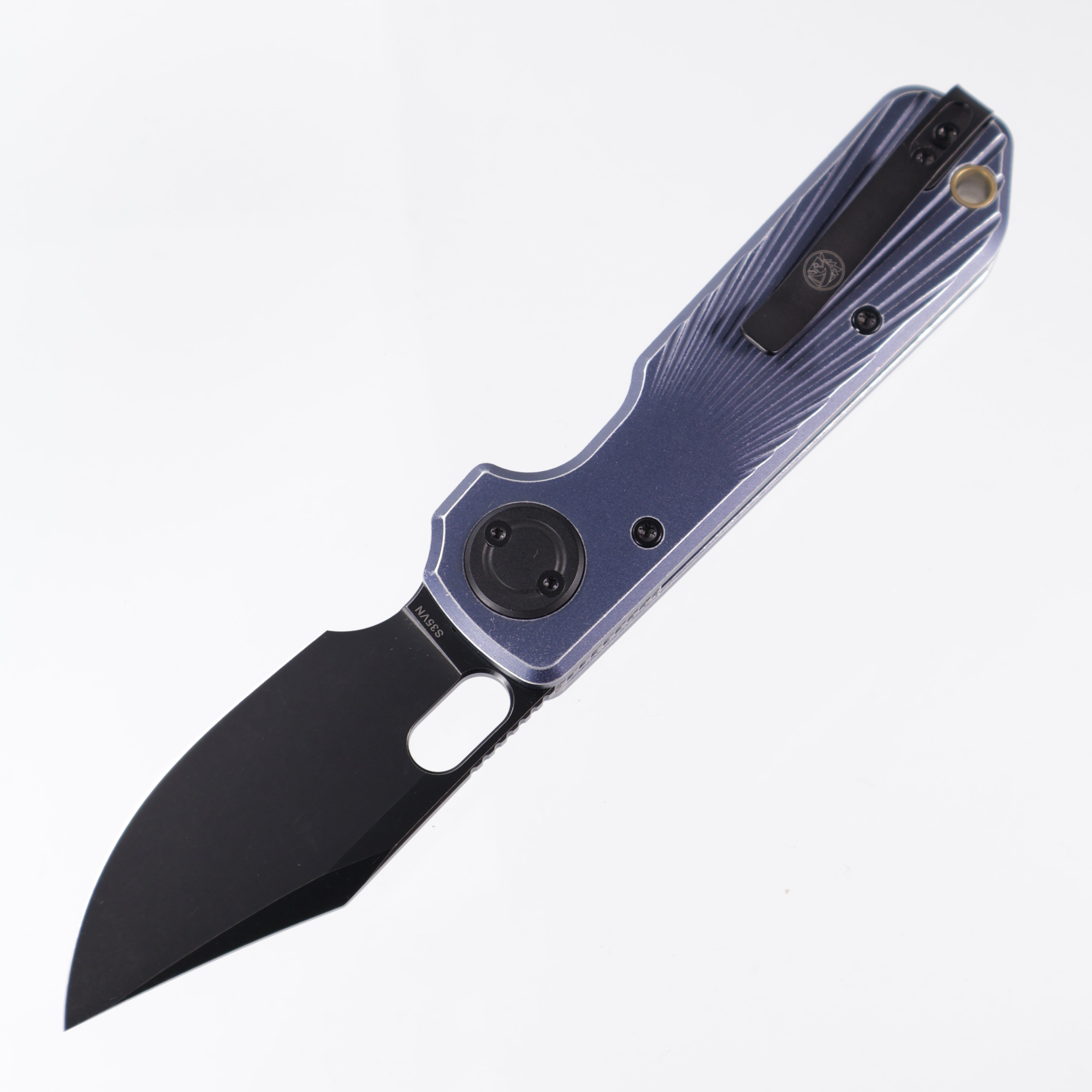 Vosteed Akita - Blue Starburst Aluminum - Blackwash S35VN
