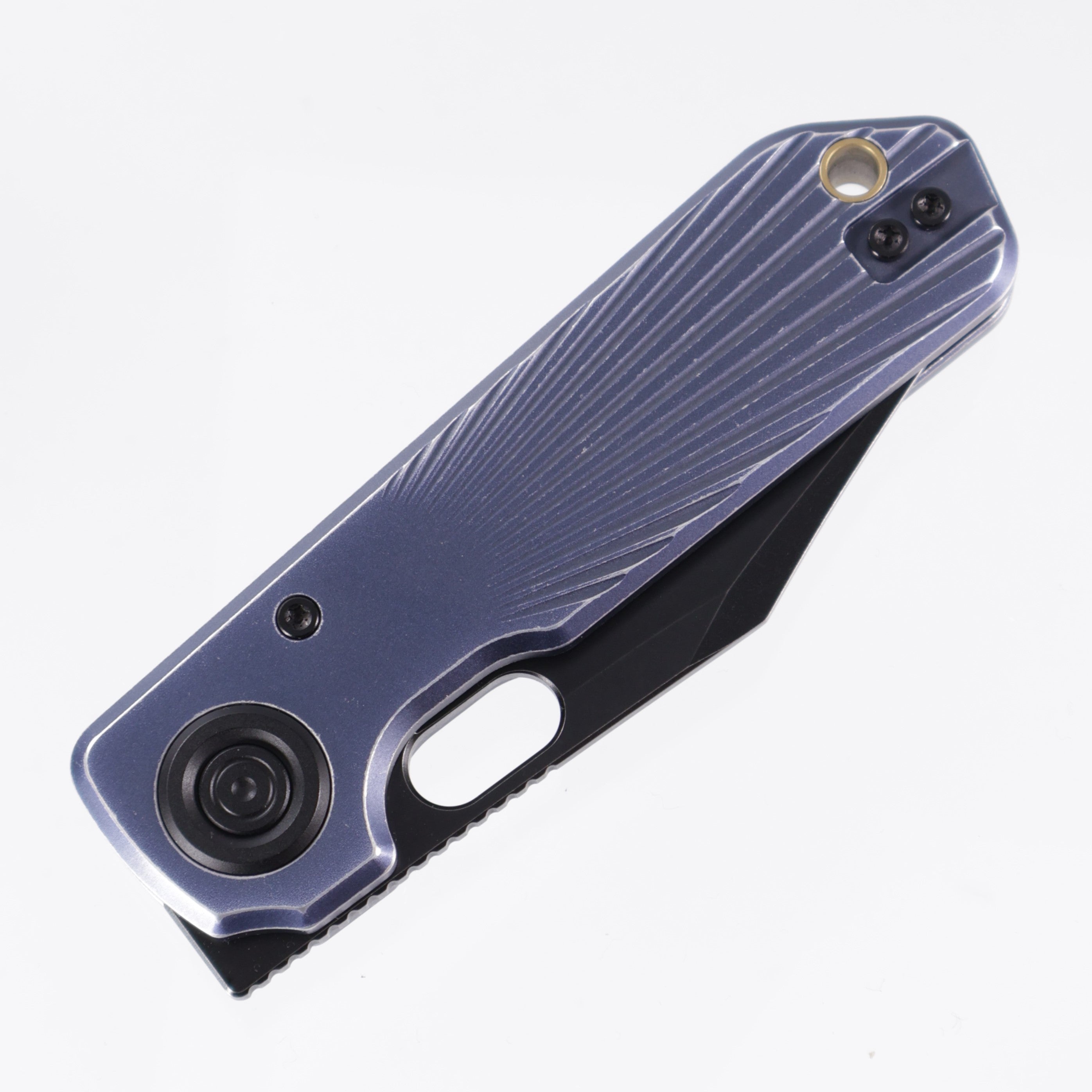 Vosteed Akita - Blue Starburst Aluminum - Blackwash S35VN