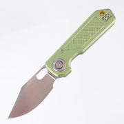 Vosteed Akita - Green Knurled Aluminum - Stonewash S35VN