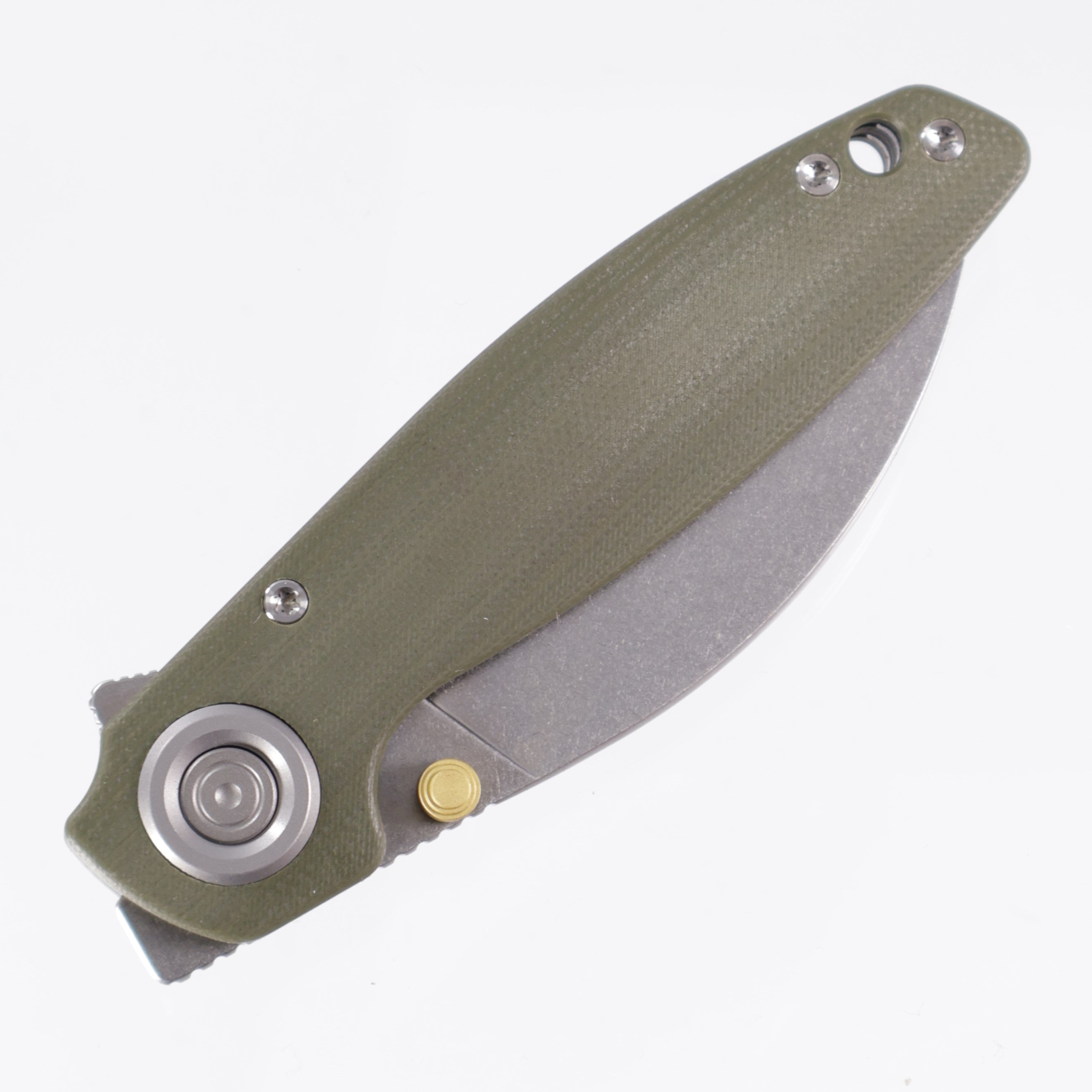 Vosteed Shilin Cutter™ - Vanchor Lock (2.90" 154CM Blade Stonewash & Green G10 Handle) - A2804