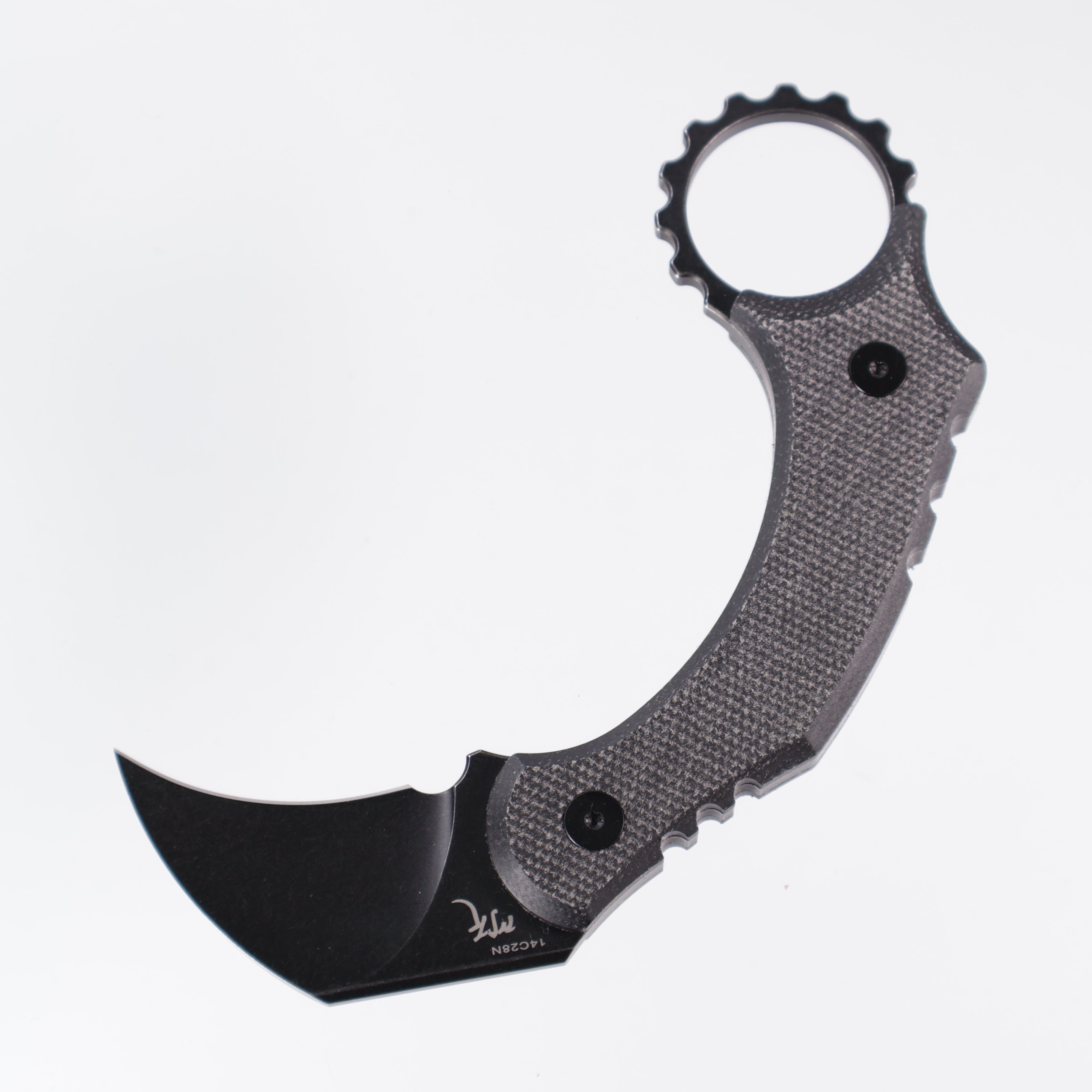 Vosteed Dirty Girl - Karambit Knife (1.88" 14C28N Blade & Black Micarta Handle) - D0202