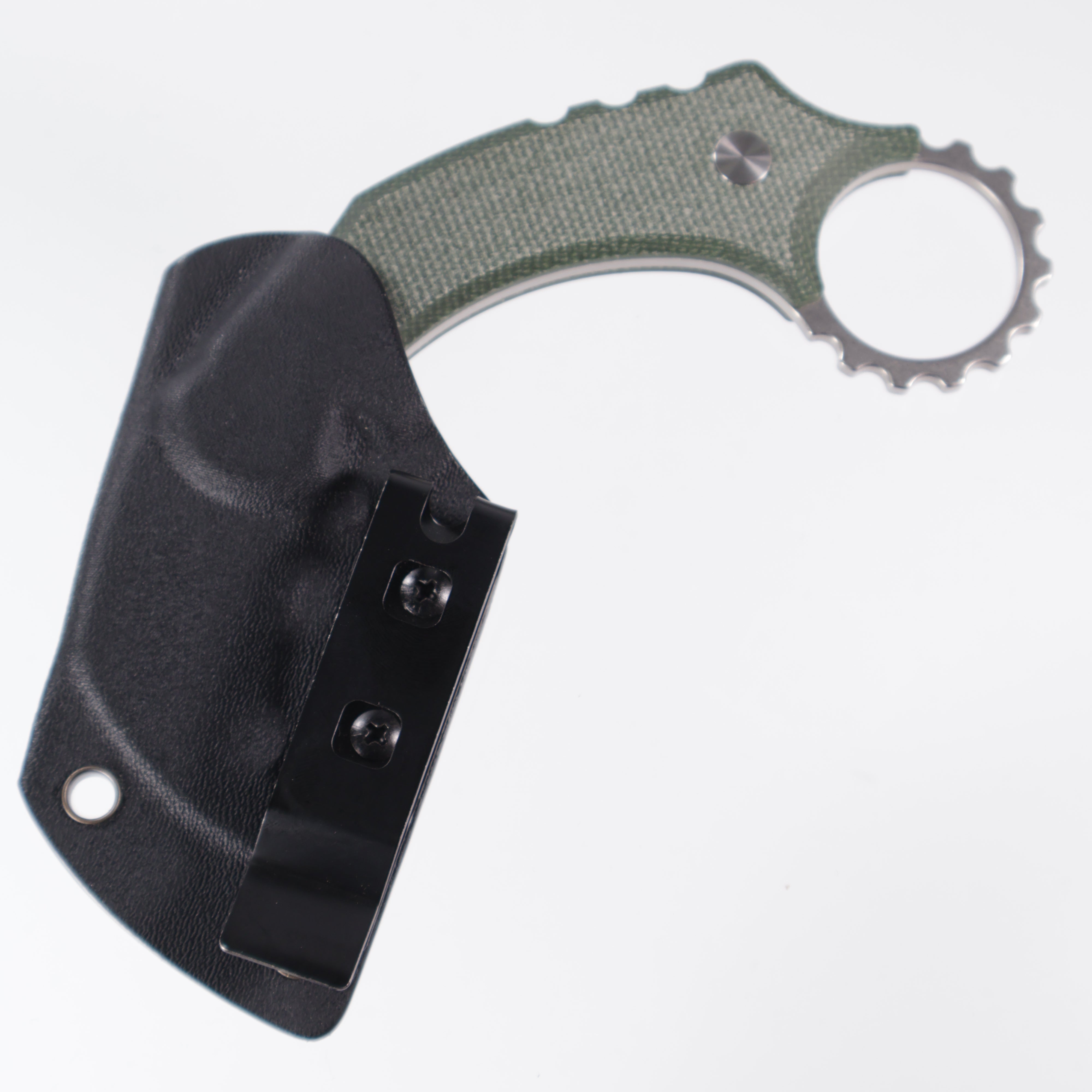 Vosteed Dirty Girl - Karambit Knife (1.88" 14C28N Blade & Green Micarta Handle) - D0201