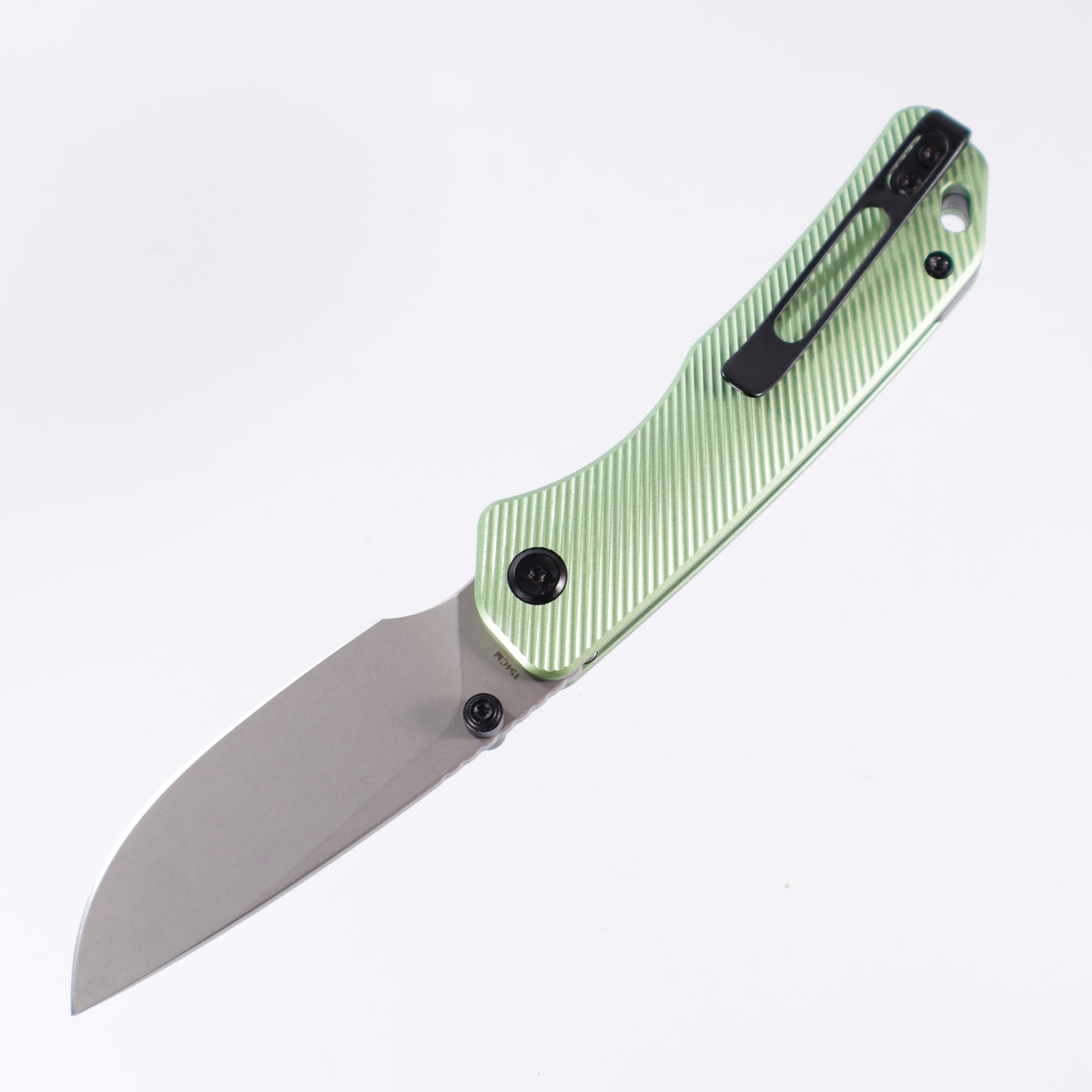 Vosteed Marten - Top Liner Lock (2.98" 154CM Blade & Aluminum Handle) - A1602 Green Stonewash