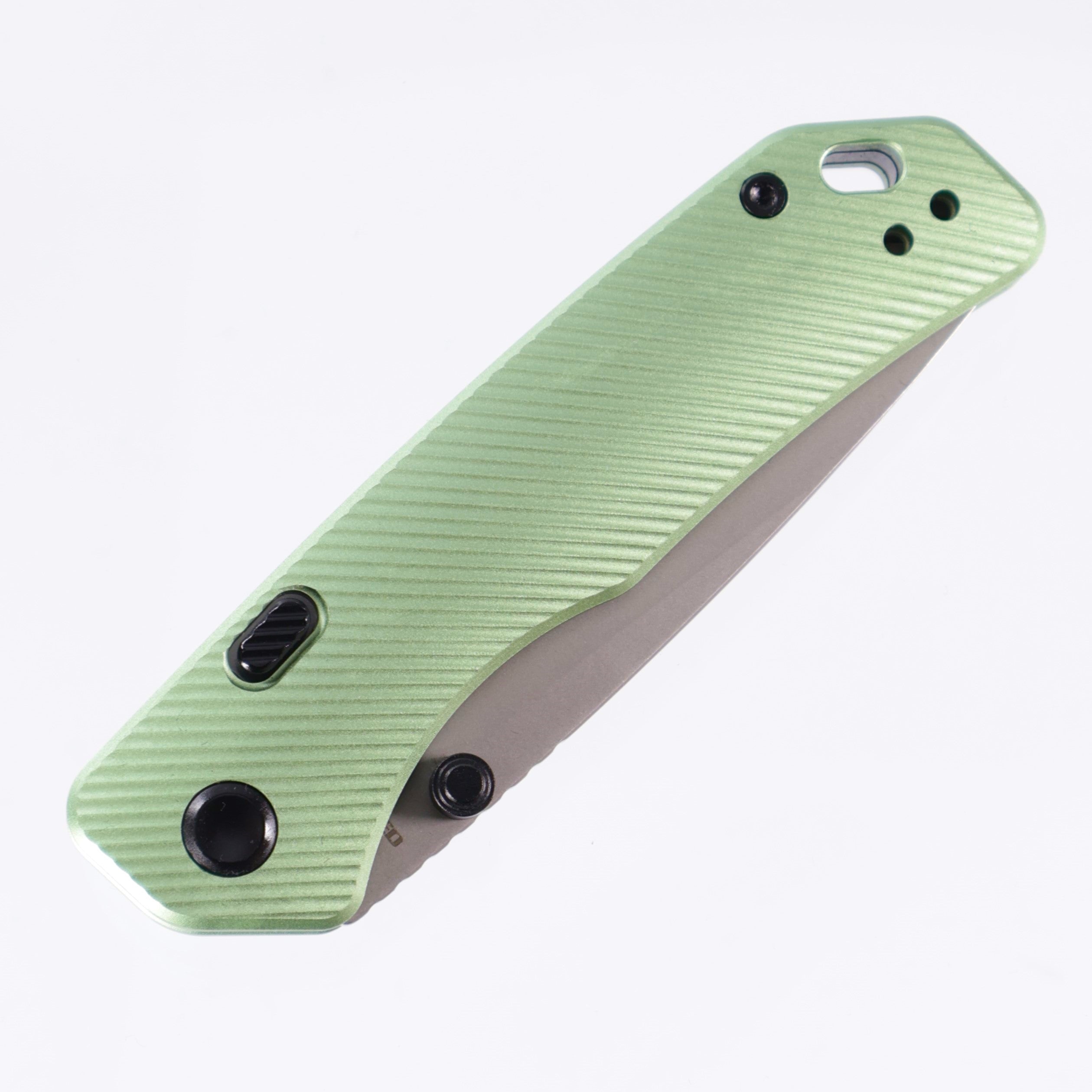 Vosteed Marten - Top Liner Lock (2.98" 154CM Blade & Aluminum Handle) - A1602 Green Stonewash