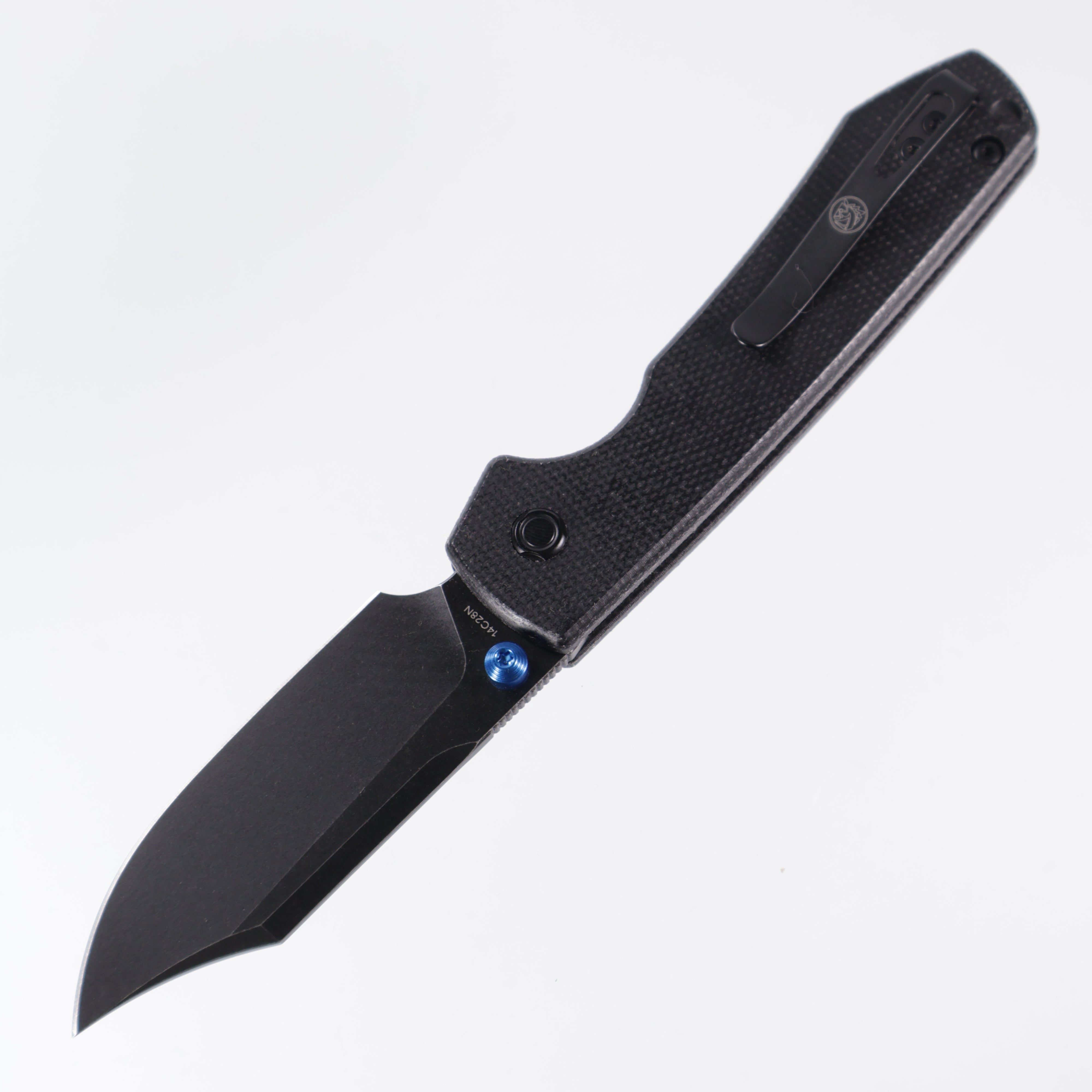 Vosteed Raccoon Top Liner Lock - 14C28N Bowie Black Stonewash - Black Micarta - A2910