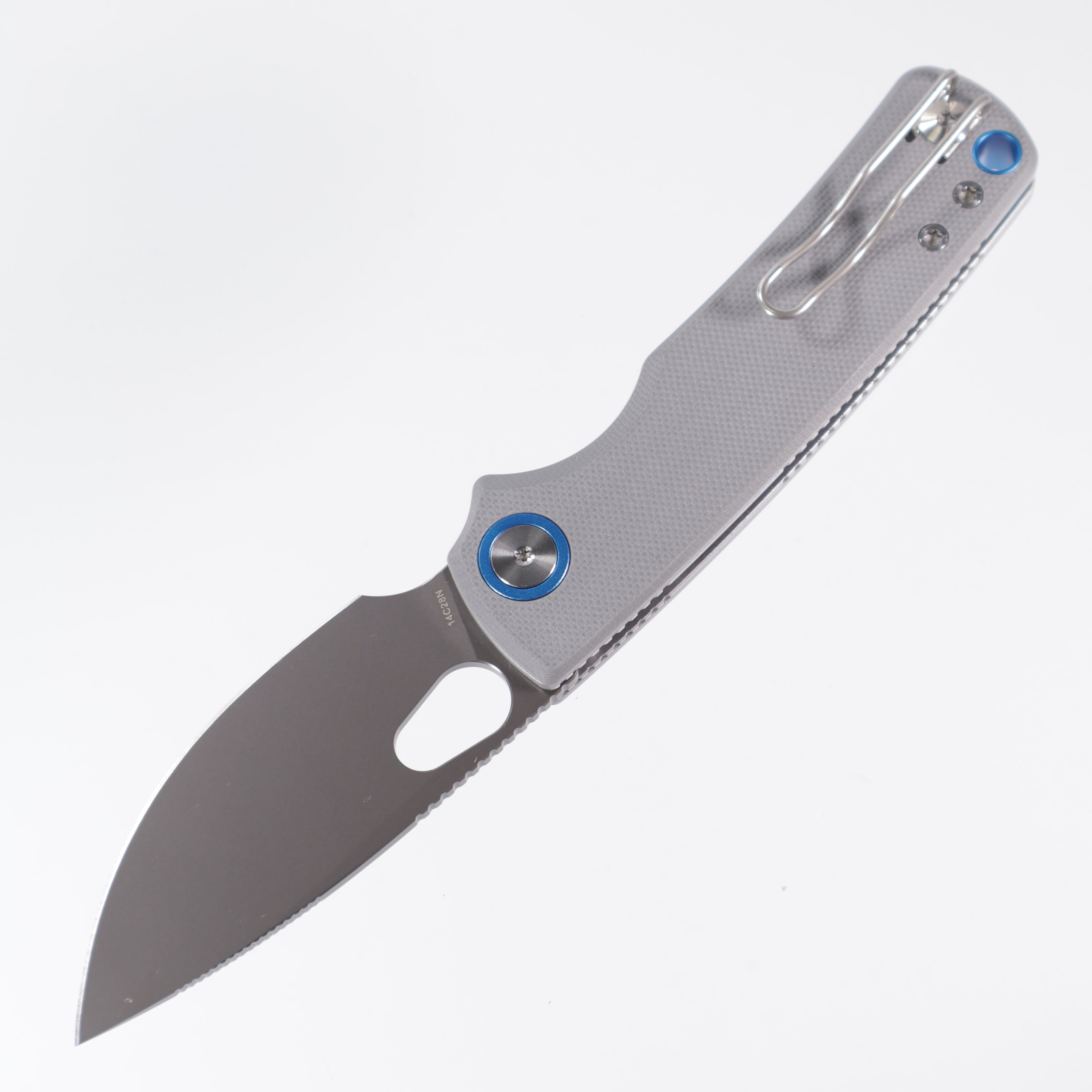 Vosteed Porcupine - 14C28N Destroyer Gray PVD - Gray G10 - Top Liner Lock - A2607