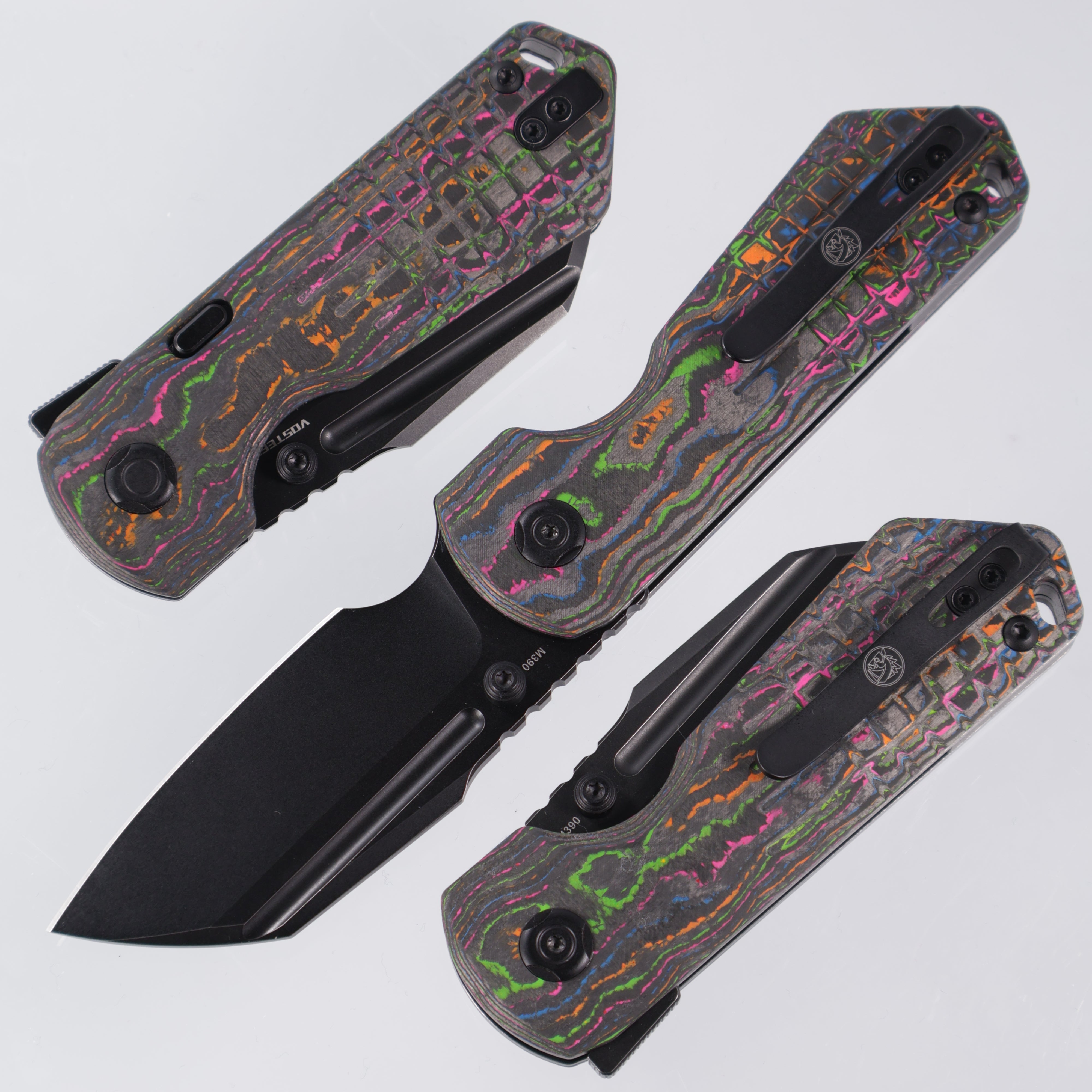 Vosteed Hedgehog - 80s Camo Carbon - Black Stonewash M390 - BR OP Exclusive - A1310