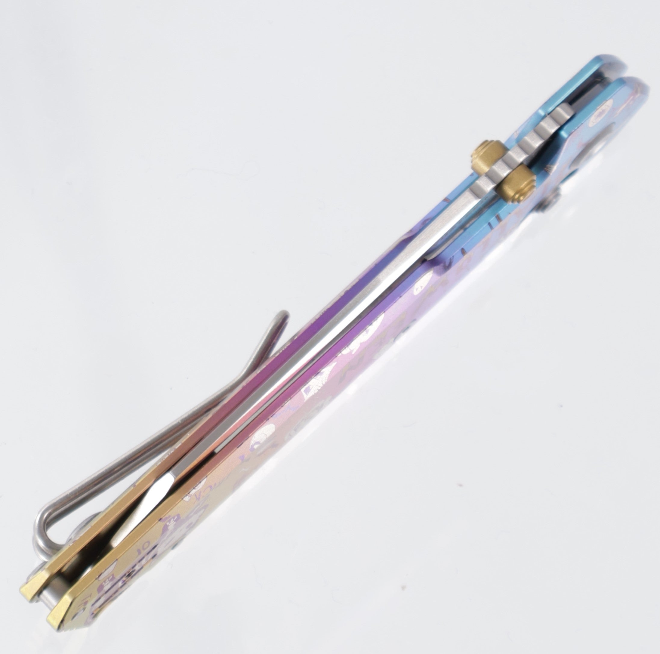 Vosteed Parallel Halloween Spooky Purr - Satin S35VN - Anodized Titanium Handle - A3517