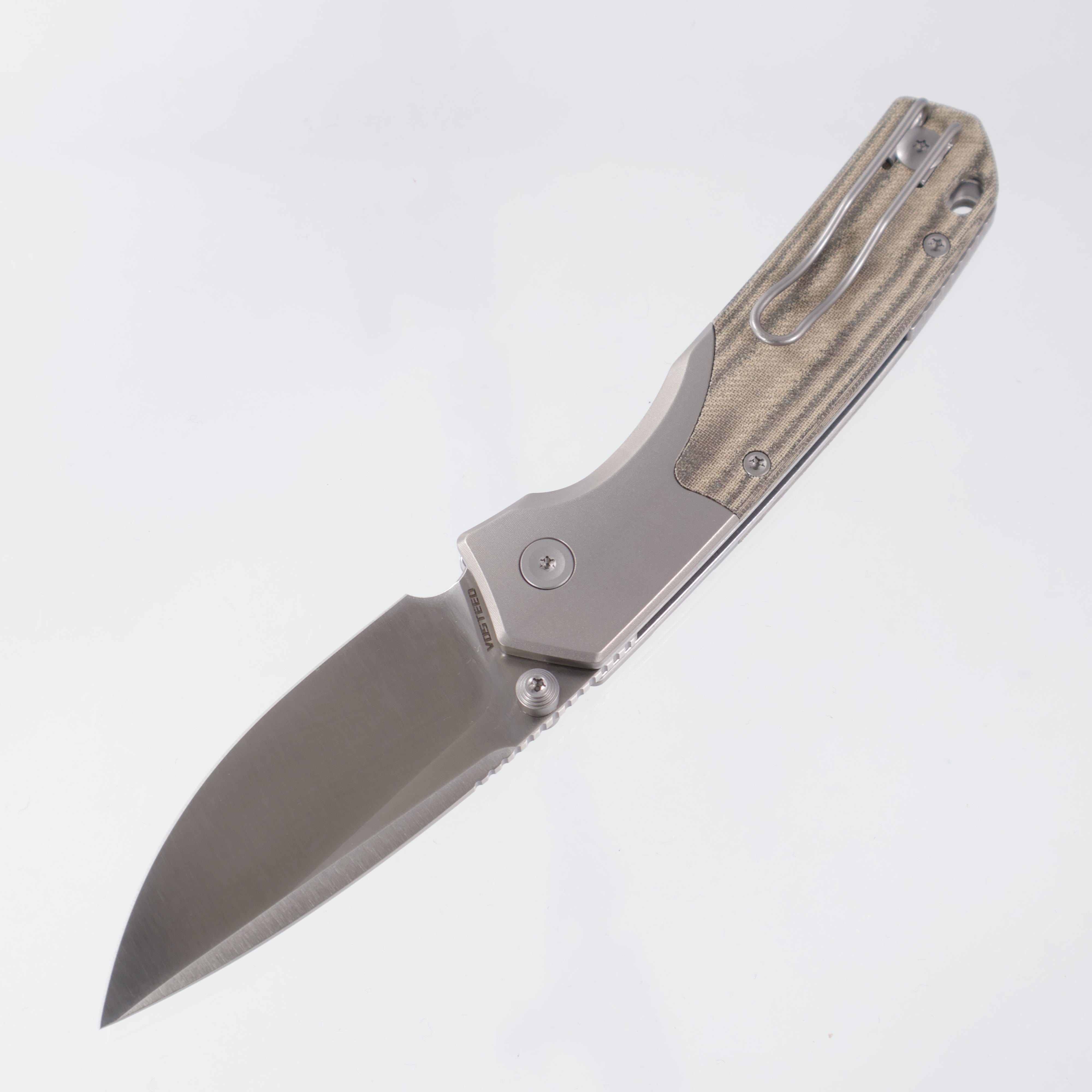 Vosteed Psyop 299 - Green Norplex UltreX™ Micarta - Satin S35VN - A2218