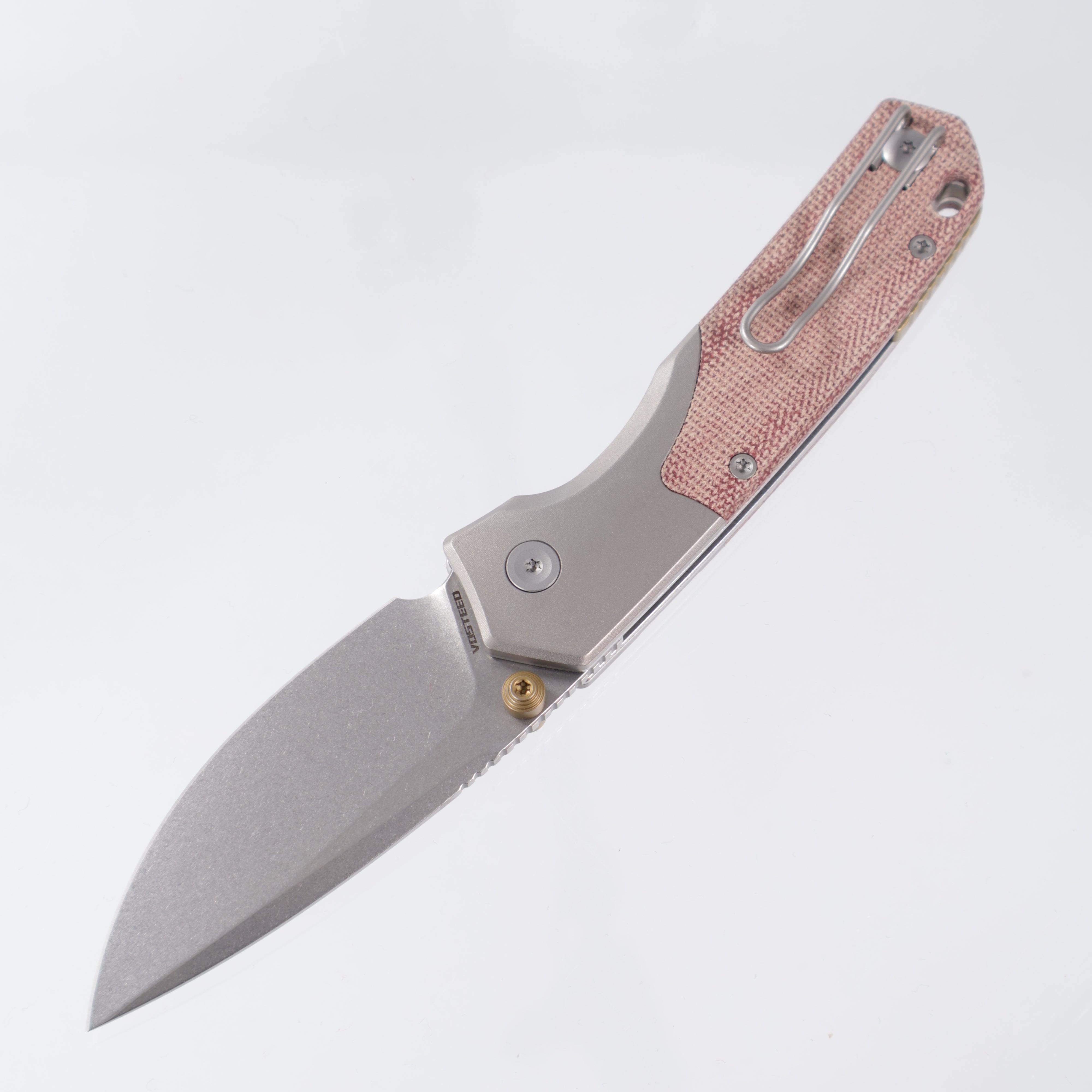Vosteed Psyop 299 - Red Norplex UltreX™ Micarta - S35VN Blackwash - A2217