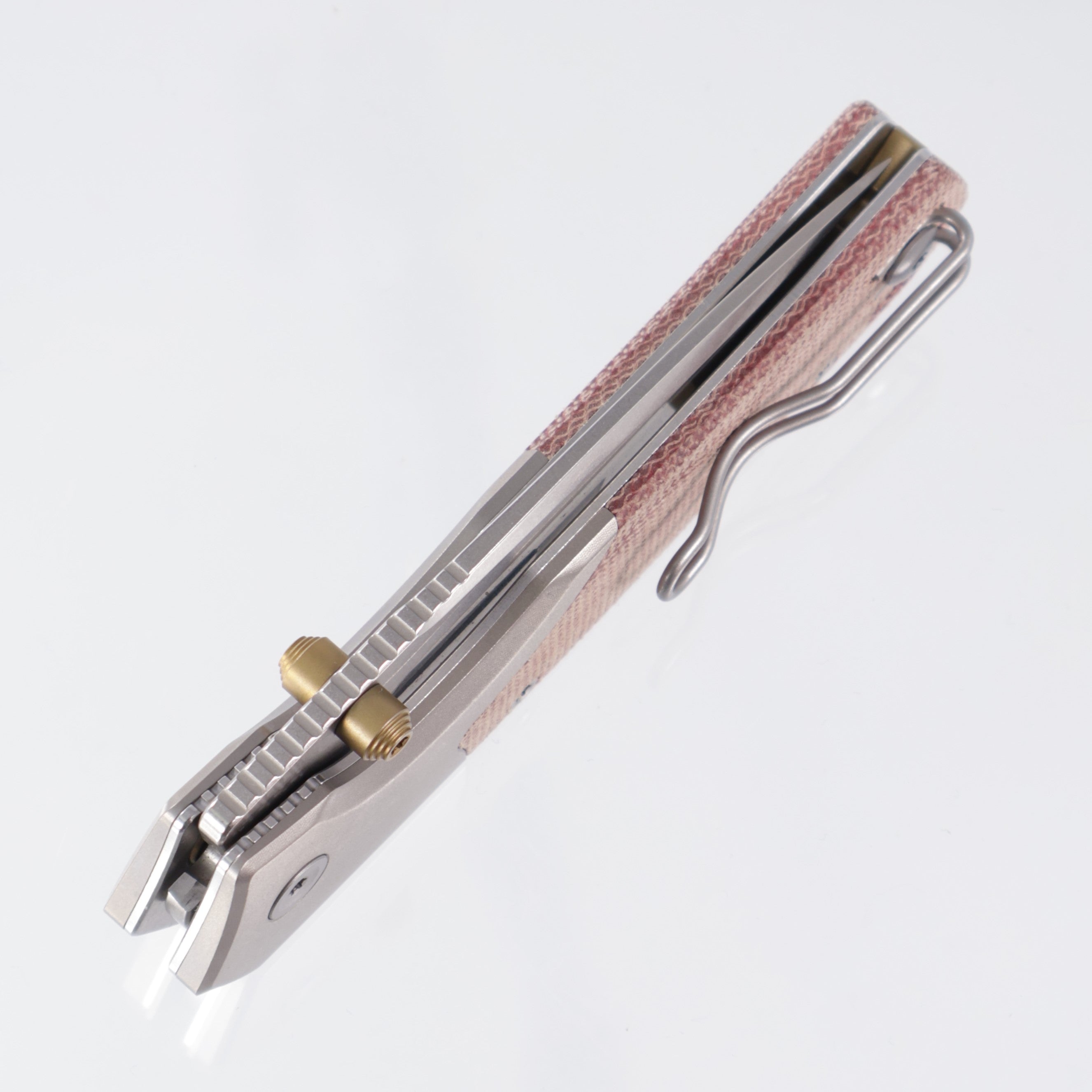 Vosteed Psyop 299 - Red Norplex UltreX™ Micarta - S35VN Blackwash - A2217