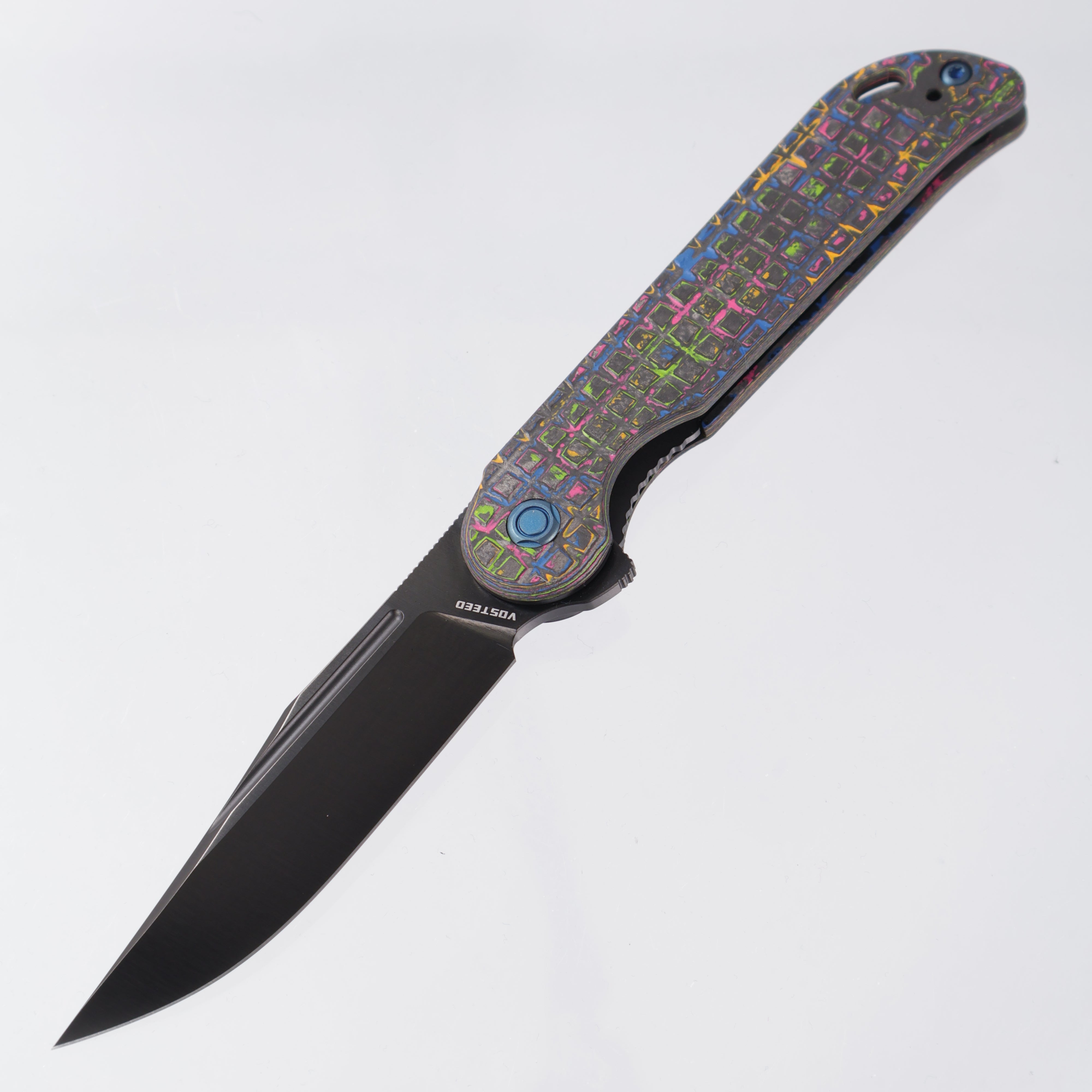 Vosteed Bellamy - 80s CamoCarbon Fragged - Satin DLC M390 - BR-OP Exclusive - A3203