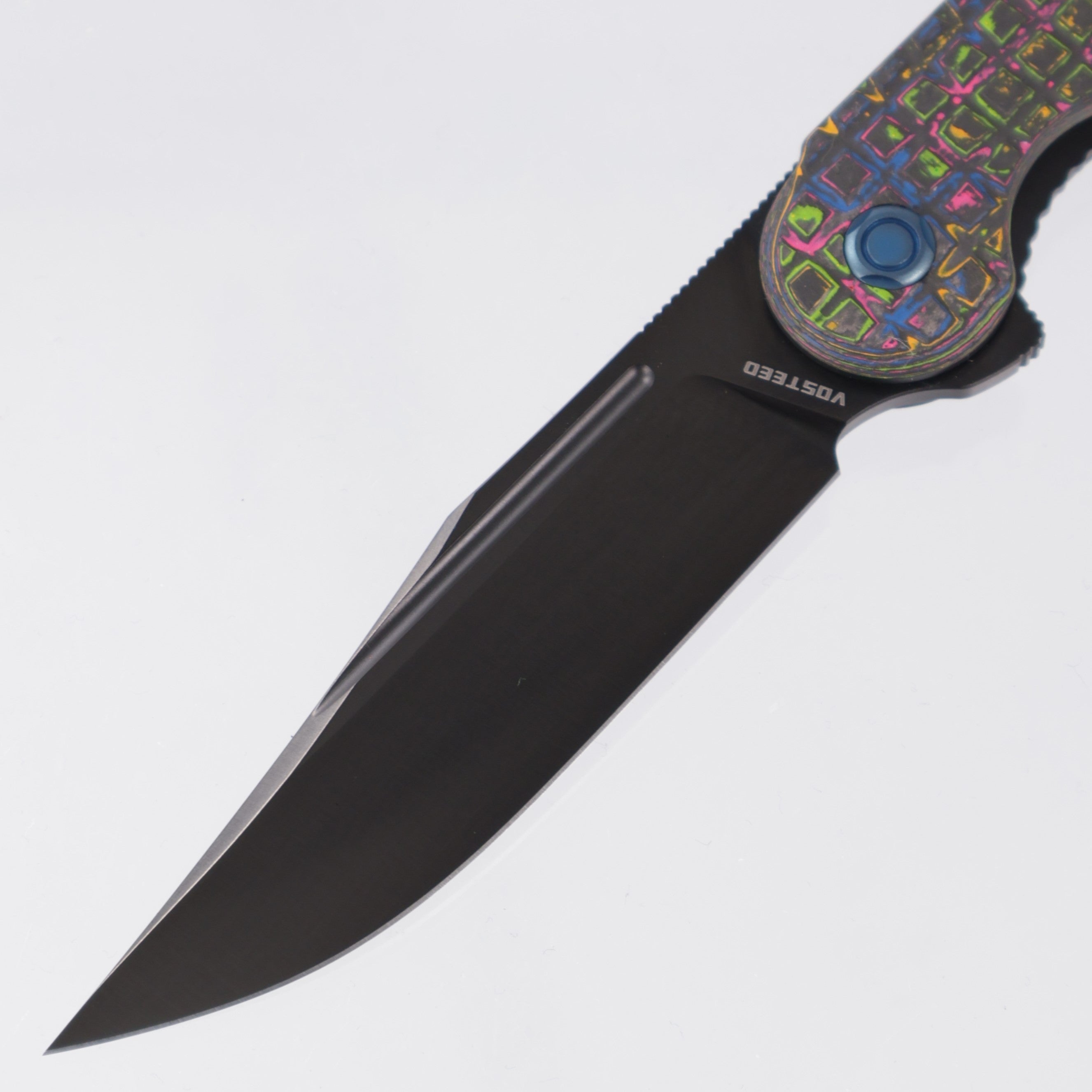 Vosteed Bellamy - 80s CamoCarbon Fragged - Satin DLC M390 - BR-OP Exclusive - A3203