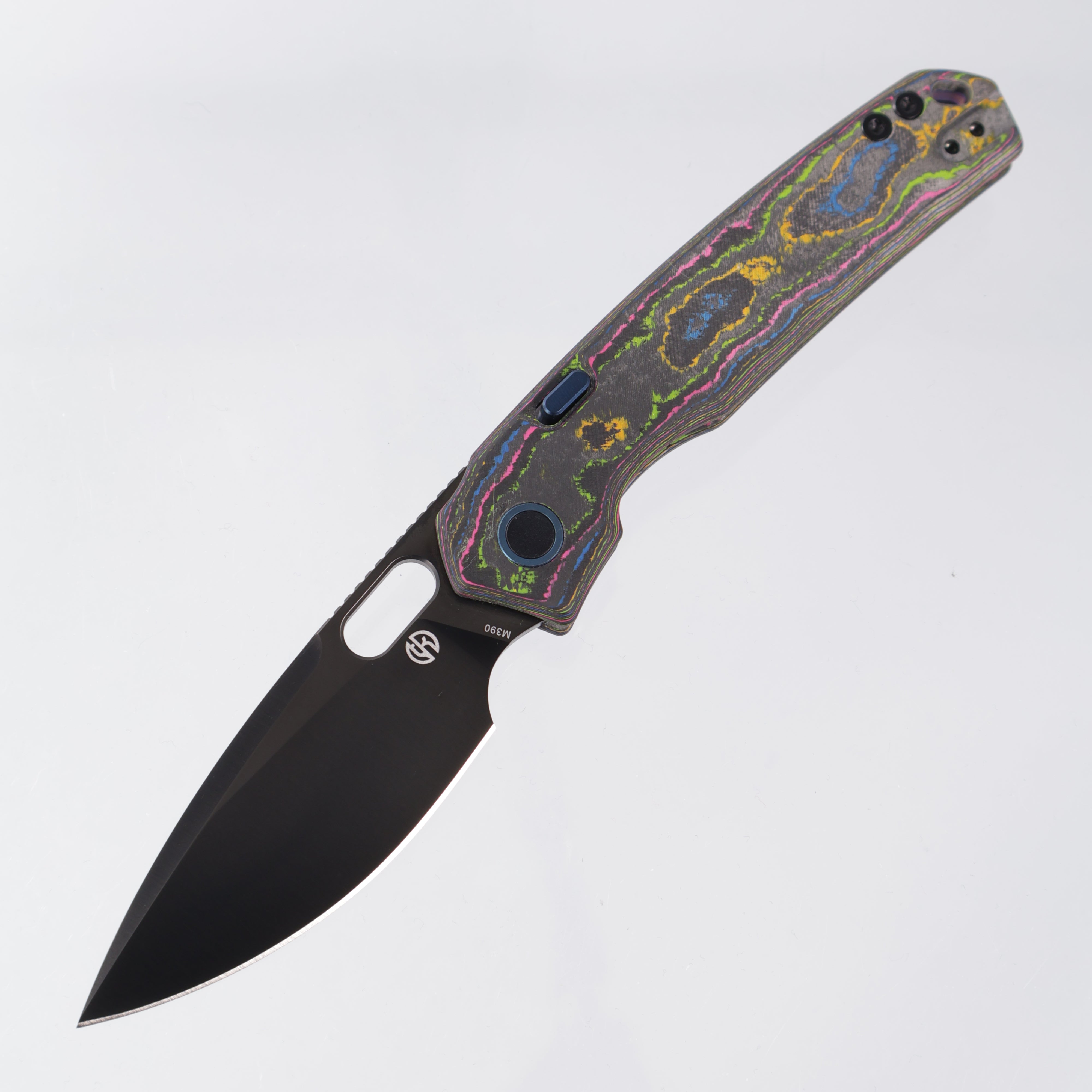 Vosteed Psyop - 80s CamoCarbon Handle - Satin DLC M390 - BR-OP Exclusive - A2231