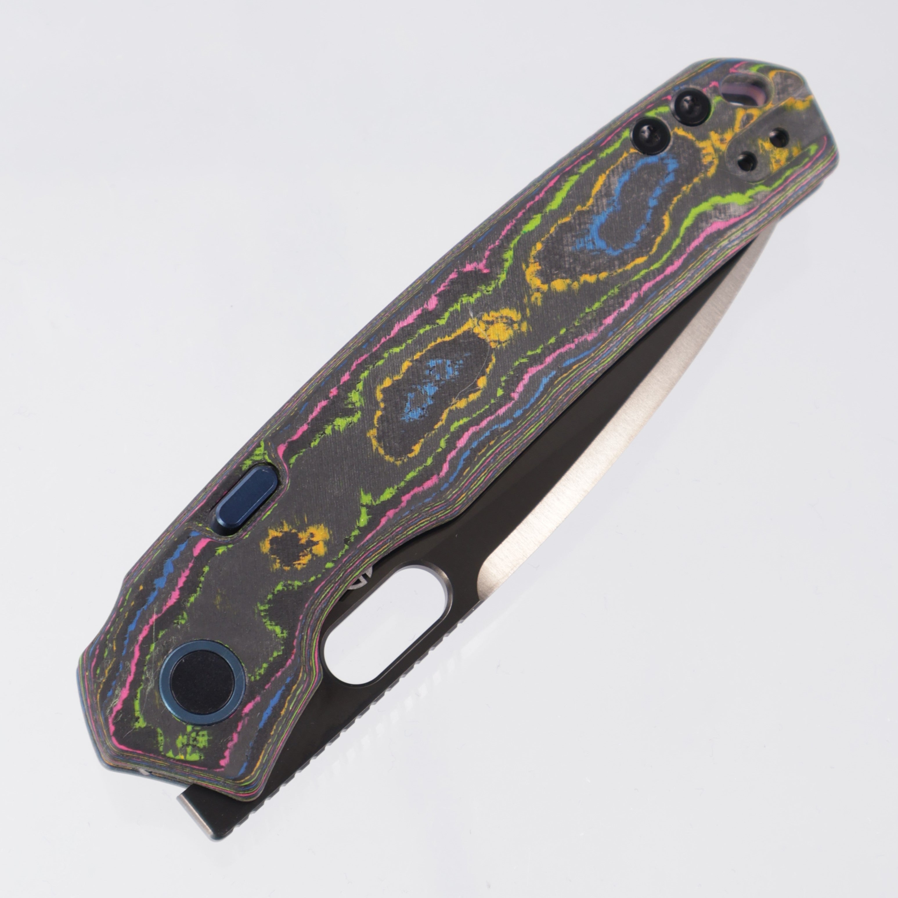 Vosteed Psyop - 80s CamoCarbon Handle - Satin DLC M390 - BR-OP Exclusive - A2231
