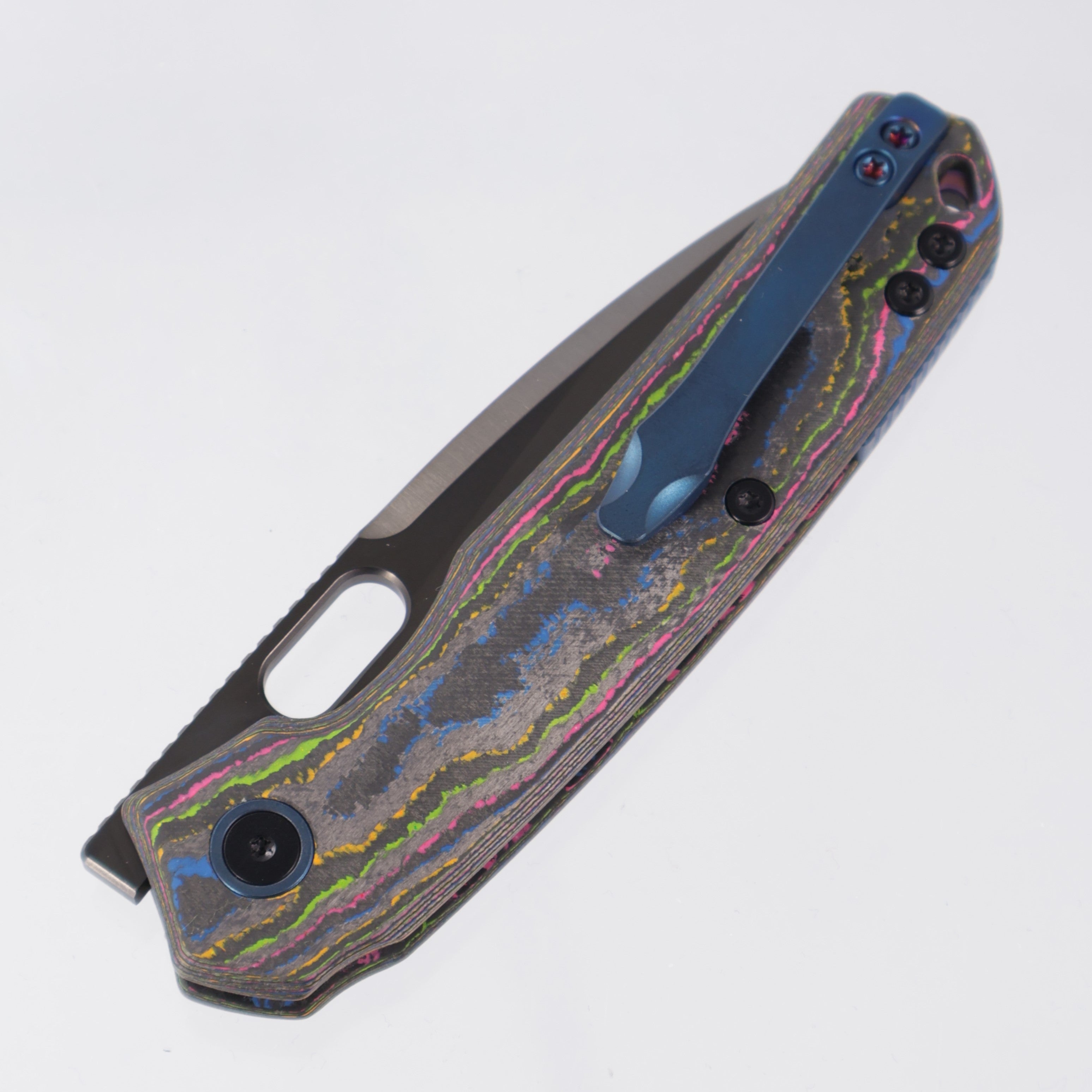 Vosteed Psyop - 80s CamoCarbon Handle - Satin DLC M390 - BR-OP Exclusive - A2231