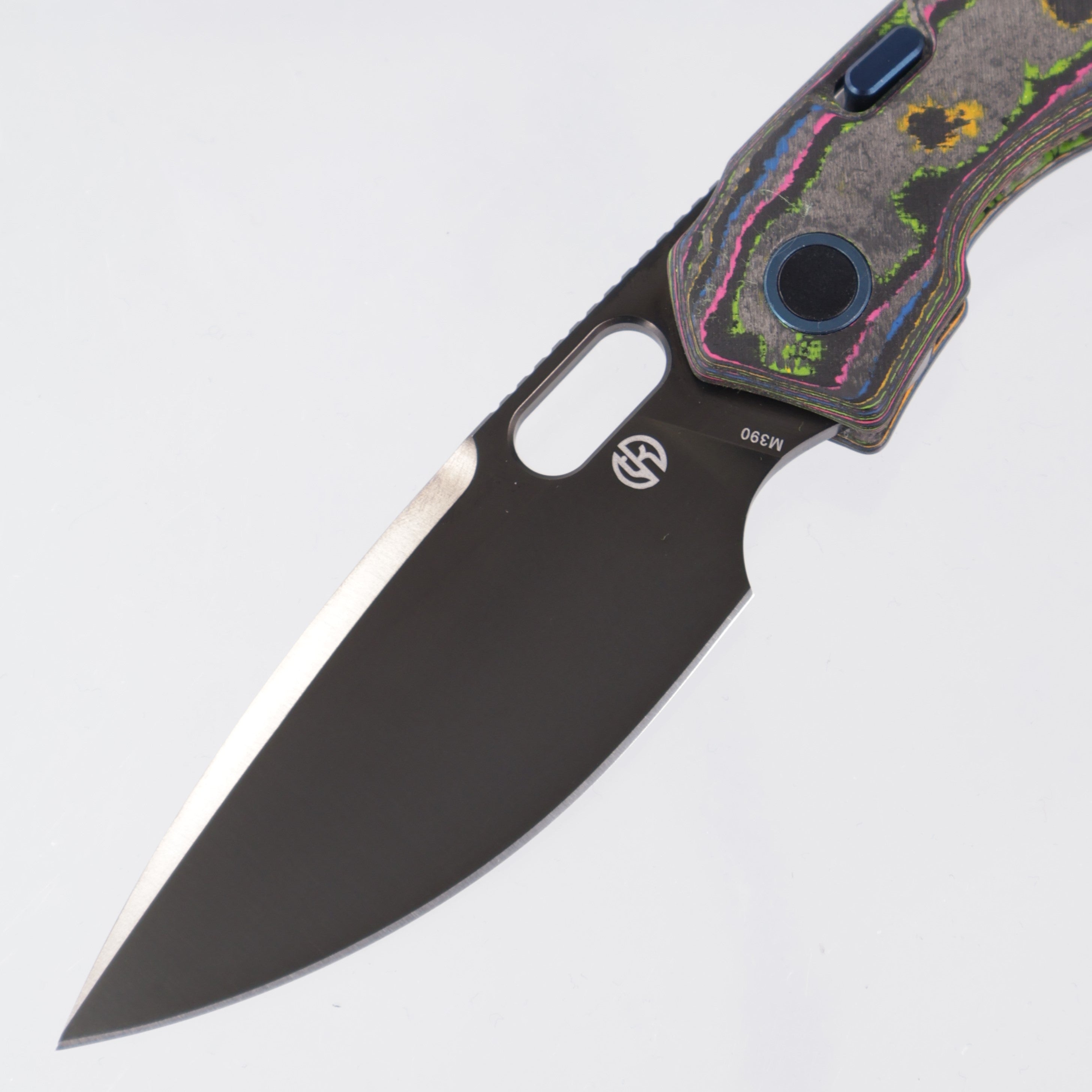 Vosteed Psyop - 80s CamoCarbon Handle - Satin DLC M390 - BR-OP Exclusive - A2231