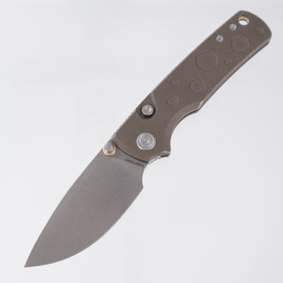 Vosteed Porcupine TiSlim - Antique Brasswash Titanium - Stonewash S90V - A4807