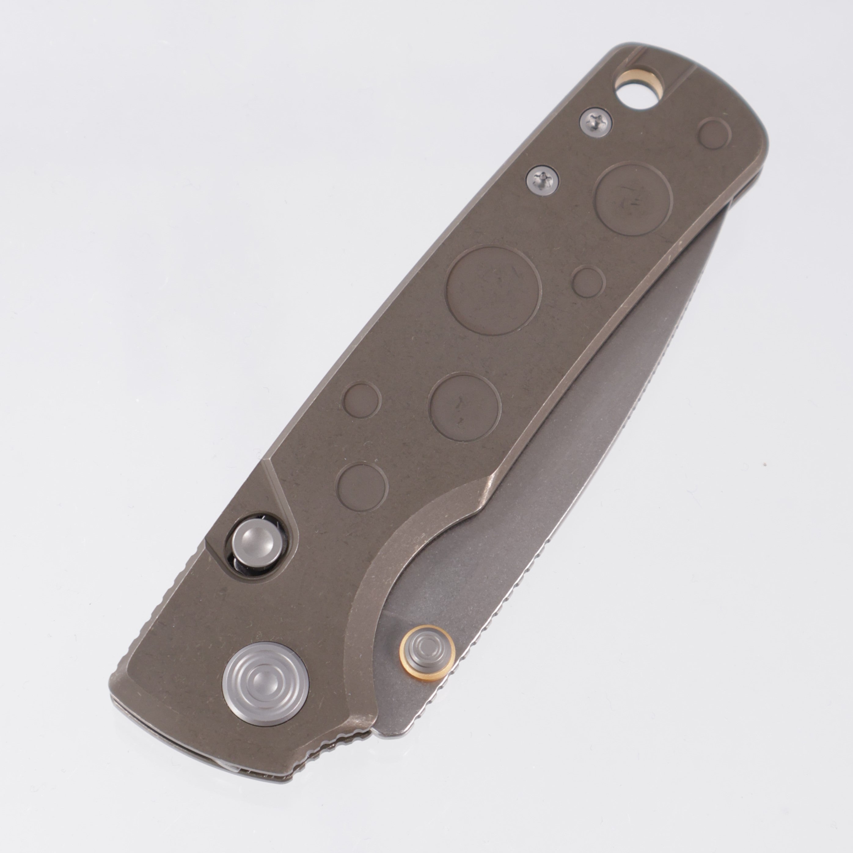 Vosteed Porcupine TiSlim - Antique Brasswash Titanium - Stonewash S90V - A4807