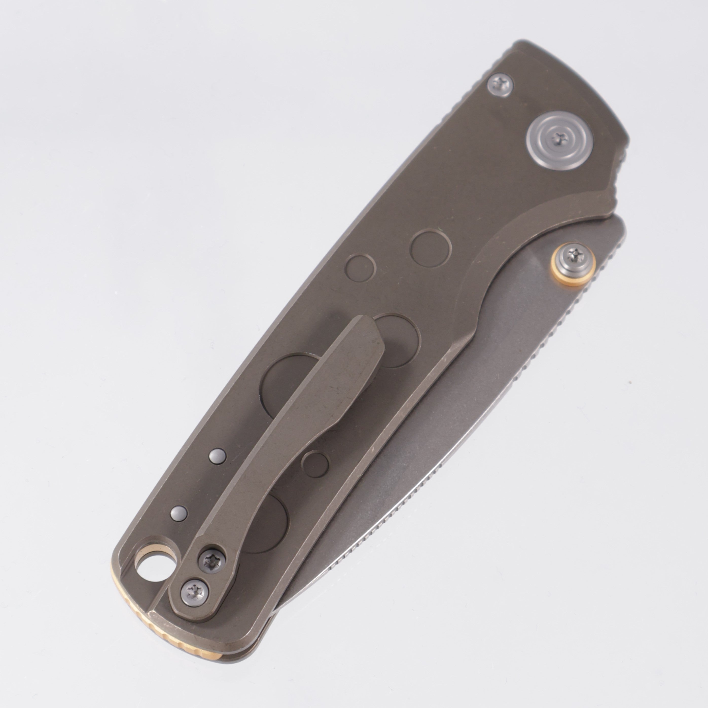 Vosteed Porcupine TiSlim - Antique Brasswash Titanium - Stonewash S90V - A4807