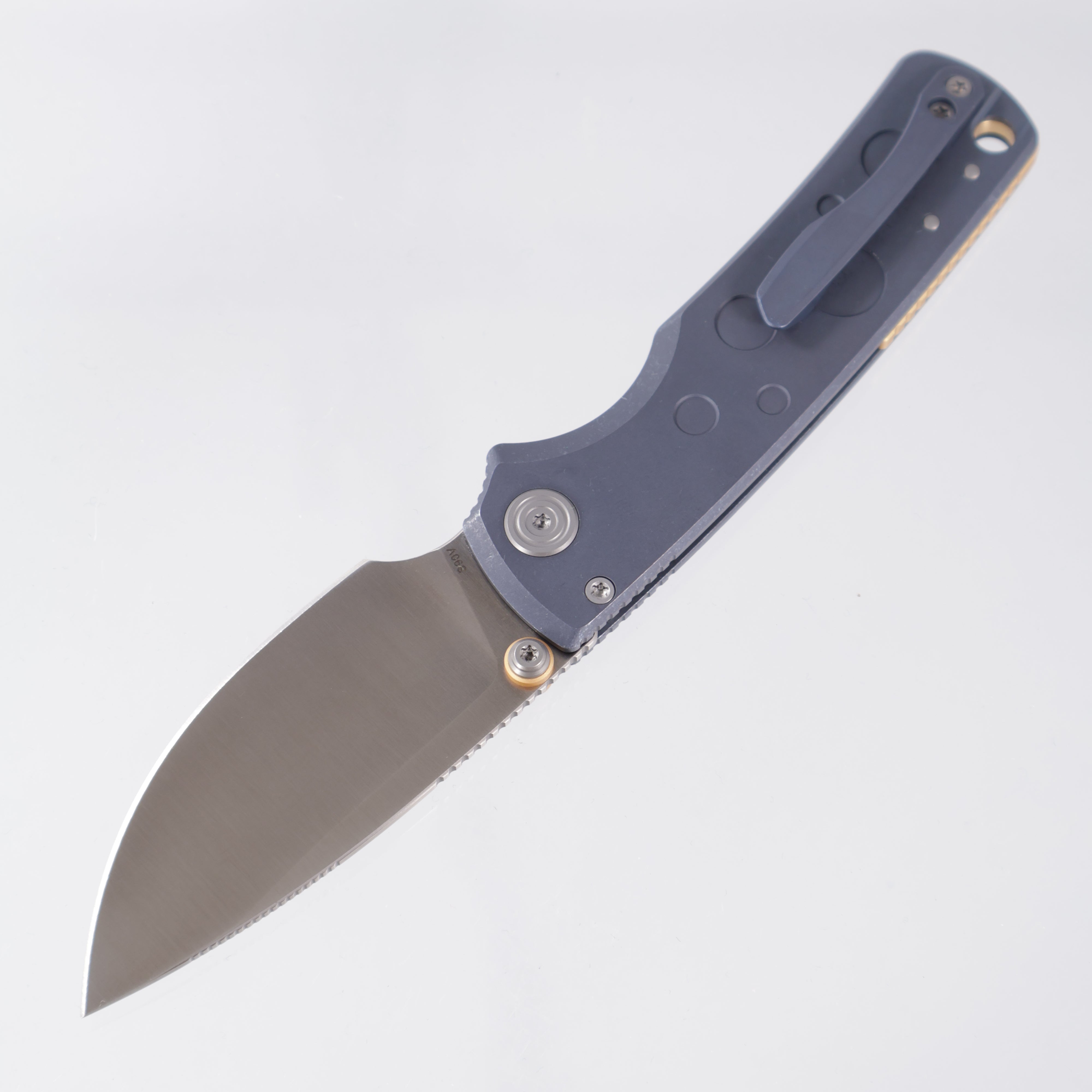 Vosteed Porcupine TiSlim - Blue Stonewash Titanium - Satin S90V - A4806