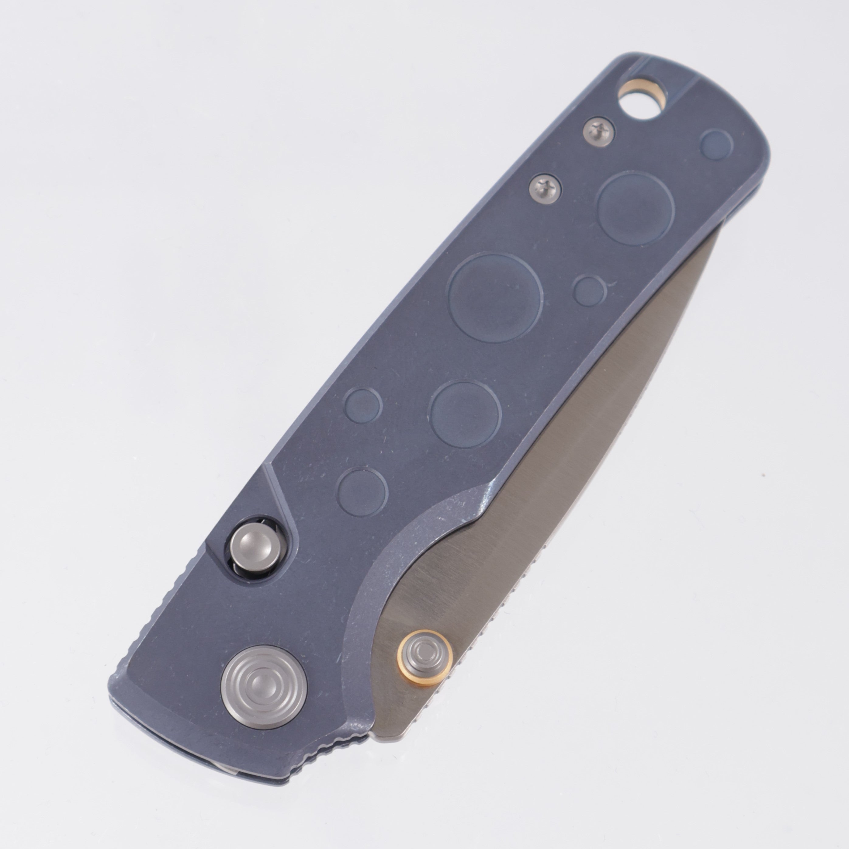 Vosteed Porcupine TiSlim - Blue Stonewash Titanium - Satin S90V - A4806