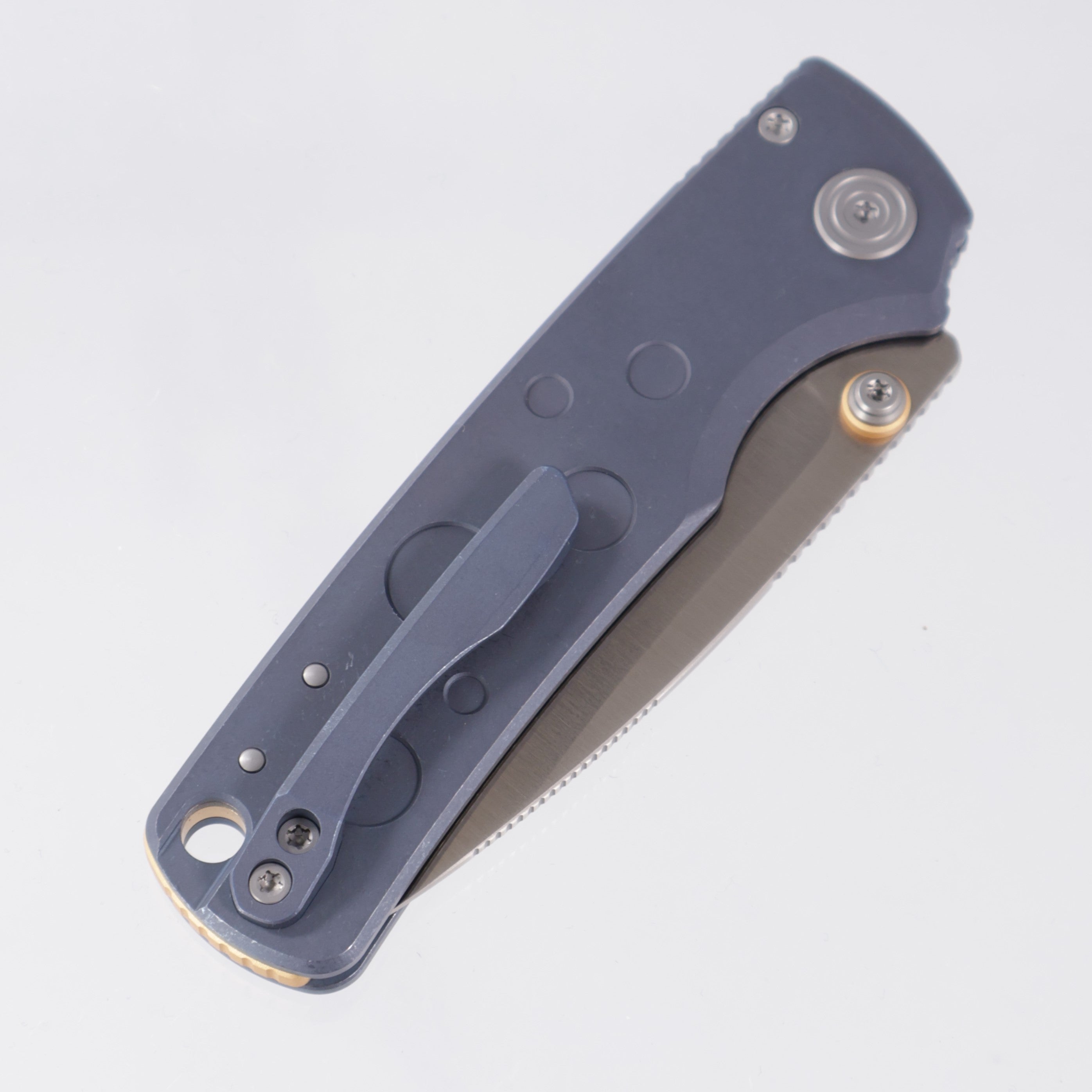 Vosteed Porcupine TiSlim - Blue Stonewash Titanium - Satin S90V - A4806