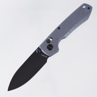 Vosteed Raccoon TiSlim - Blue Acid Wash Titanium - Black Stonewash S35VN - A4510