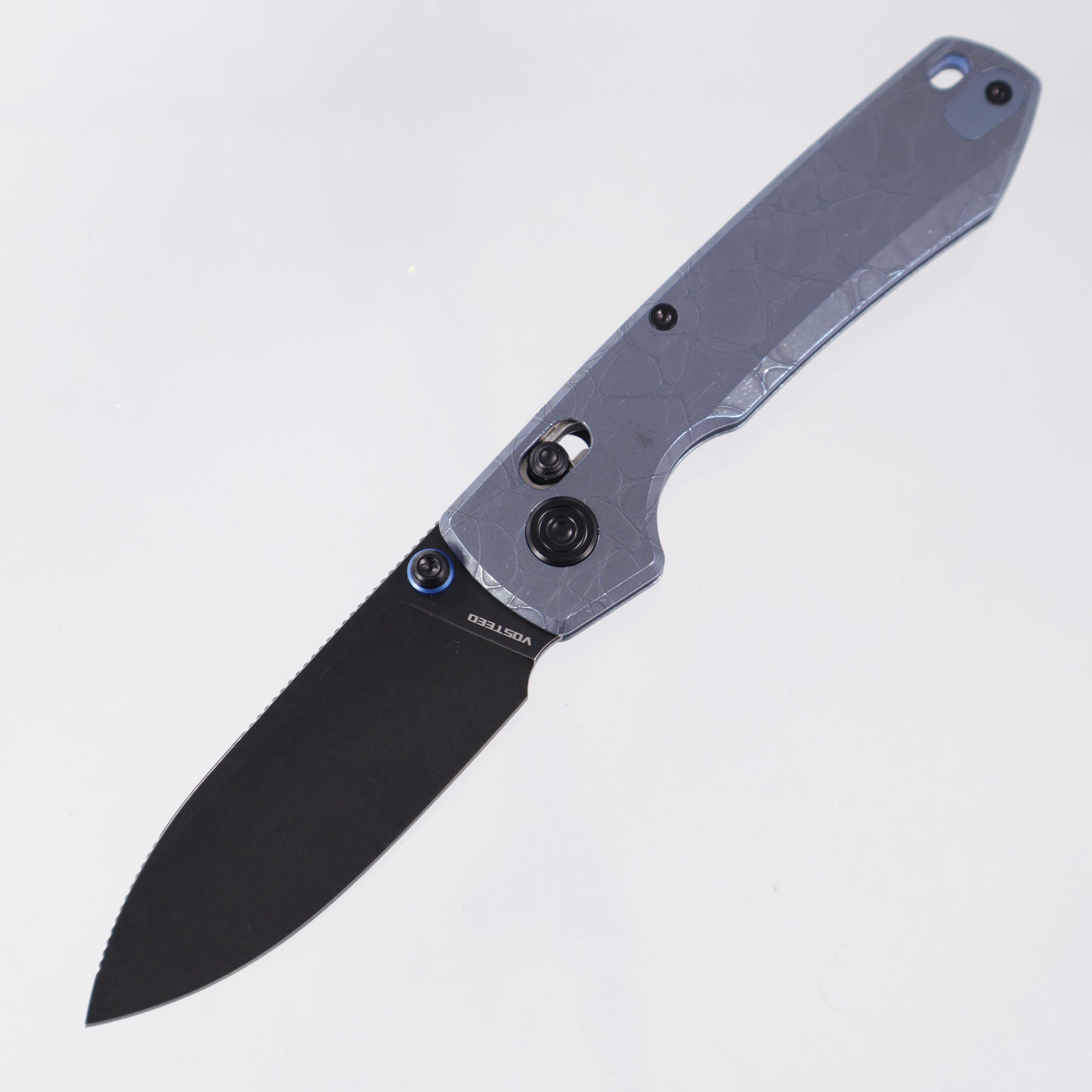 Vosteed Raccoon TiSlim - Blue Acid Wash Titanium - Black Stonewash S35VN - A4510