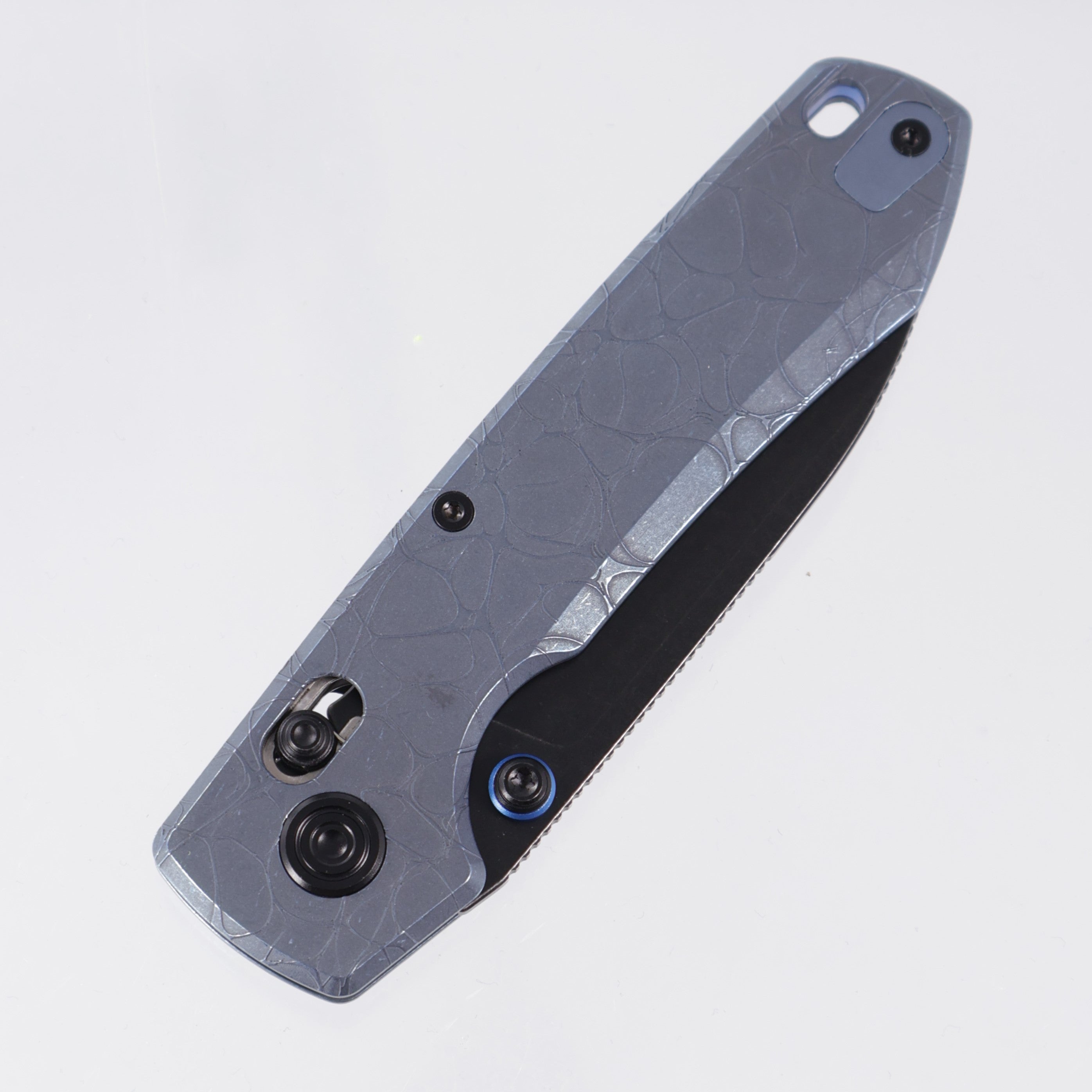 Vosteed Raccoon TiSlim - Blue Acid Wash Titanium - Black Stonewash S35VN - A4510