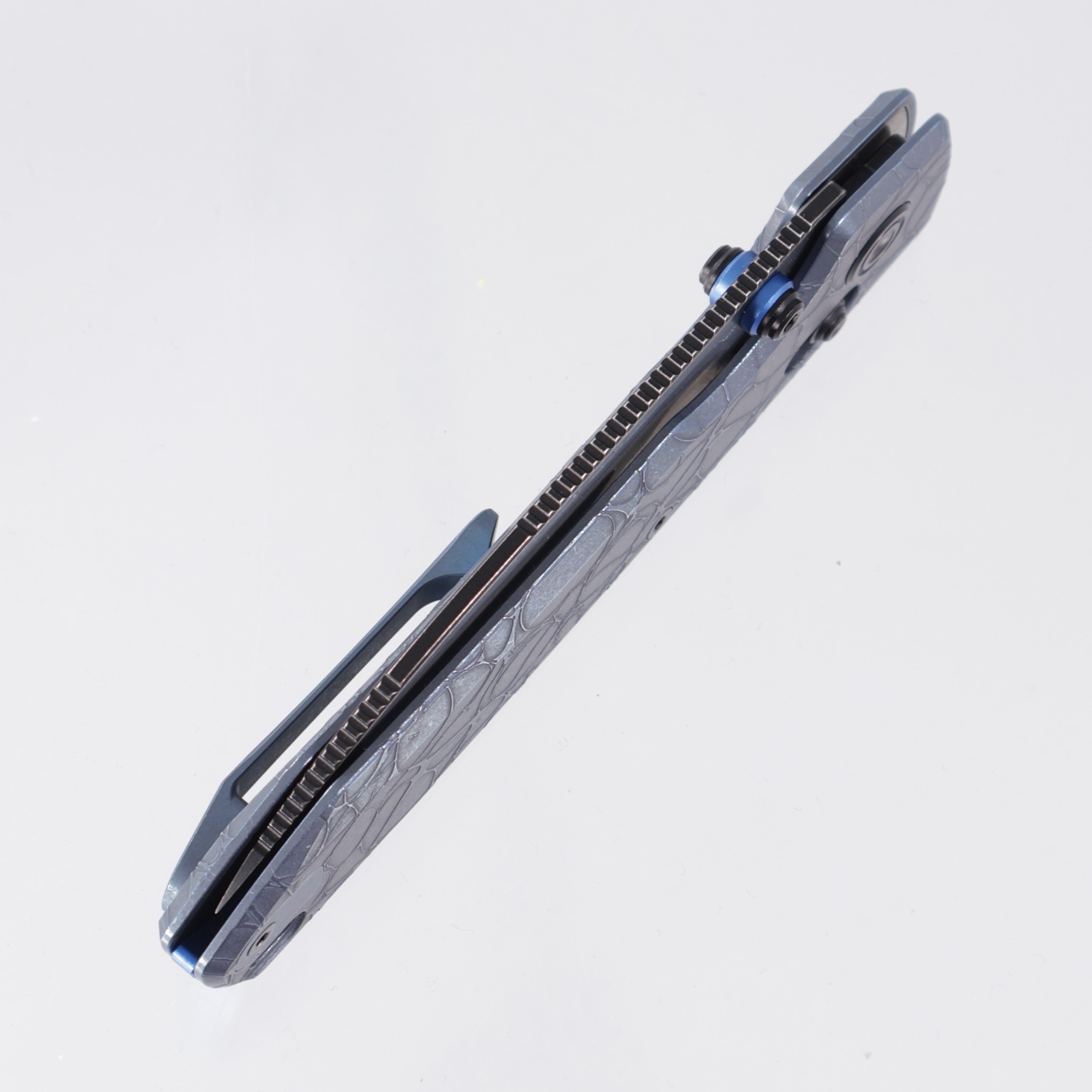 Vosteed Raccoon TiSlim - Blue Acid Wash Titanium - Black Stonewash S35VN - A4510