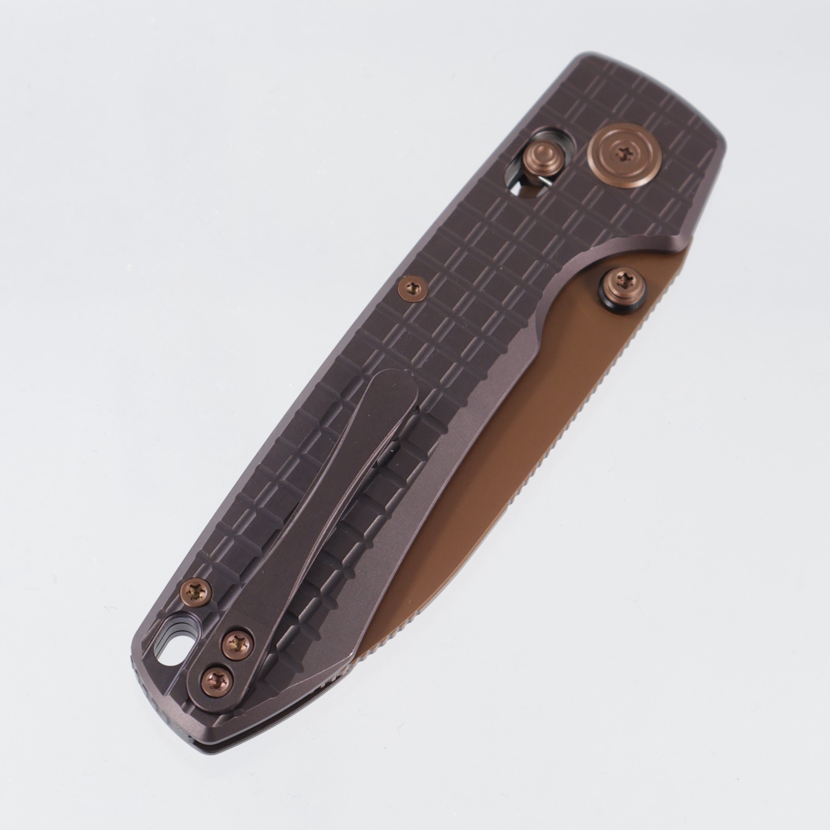Vosteed Raccoon TiSlim - Dark Reddish Purple Frag Titanium - Copper Dunes S35VN - A4514