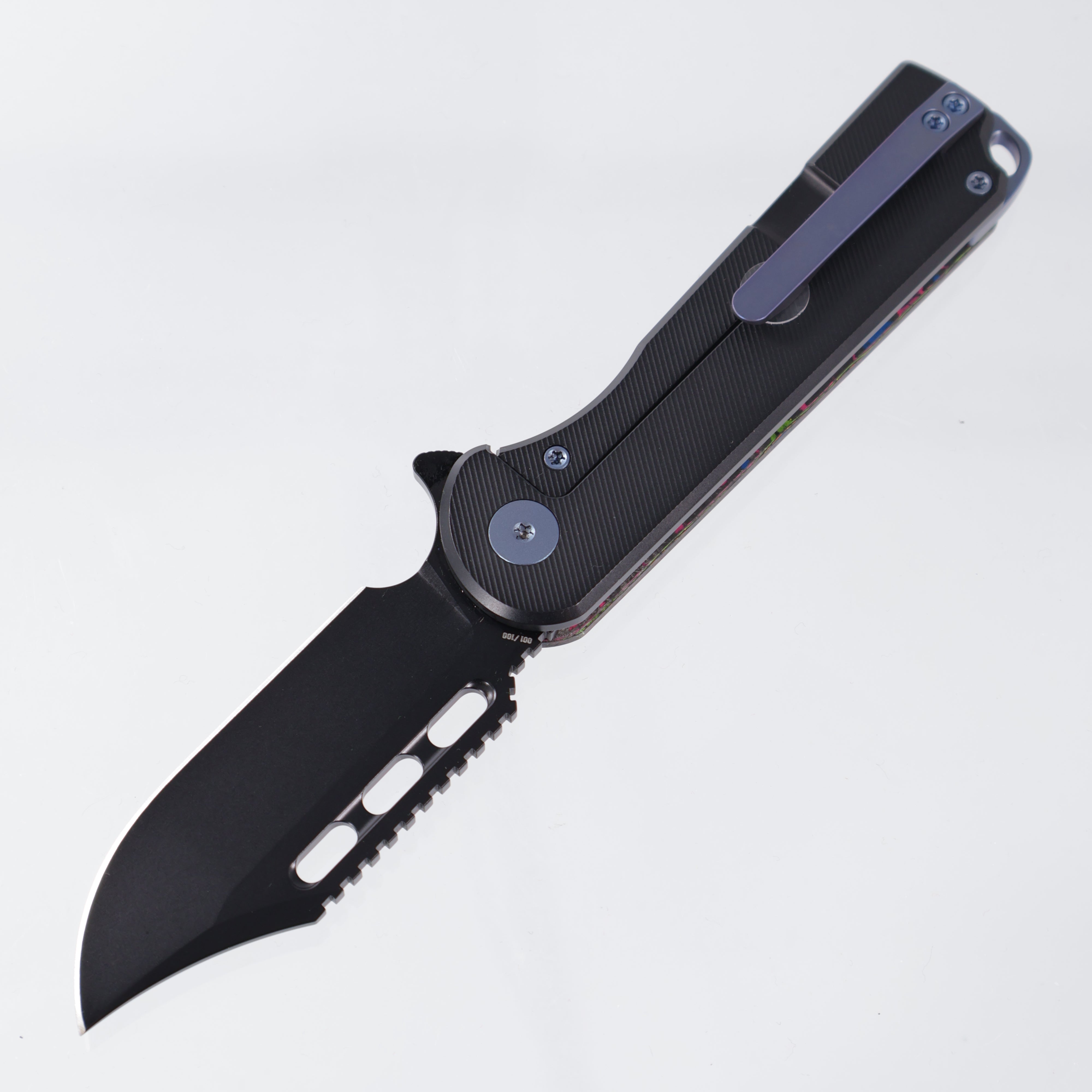 Voyage Bladeworks Avius - Clip Point 14c28n PVD - 80s CamoCarbon & Titanium Framelock