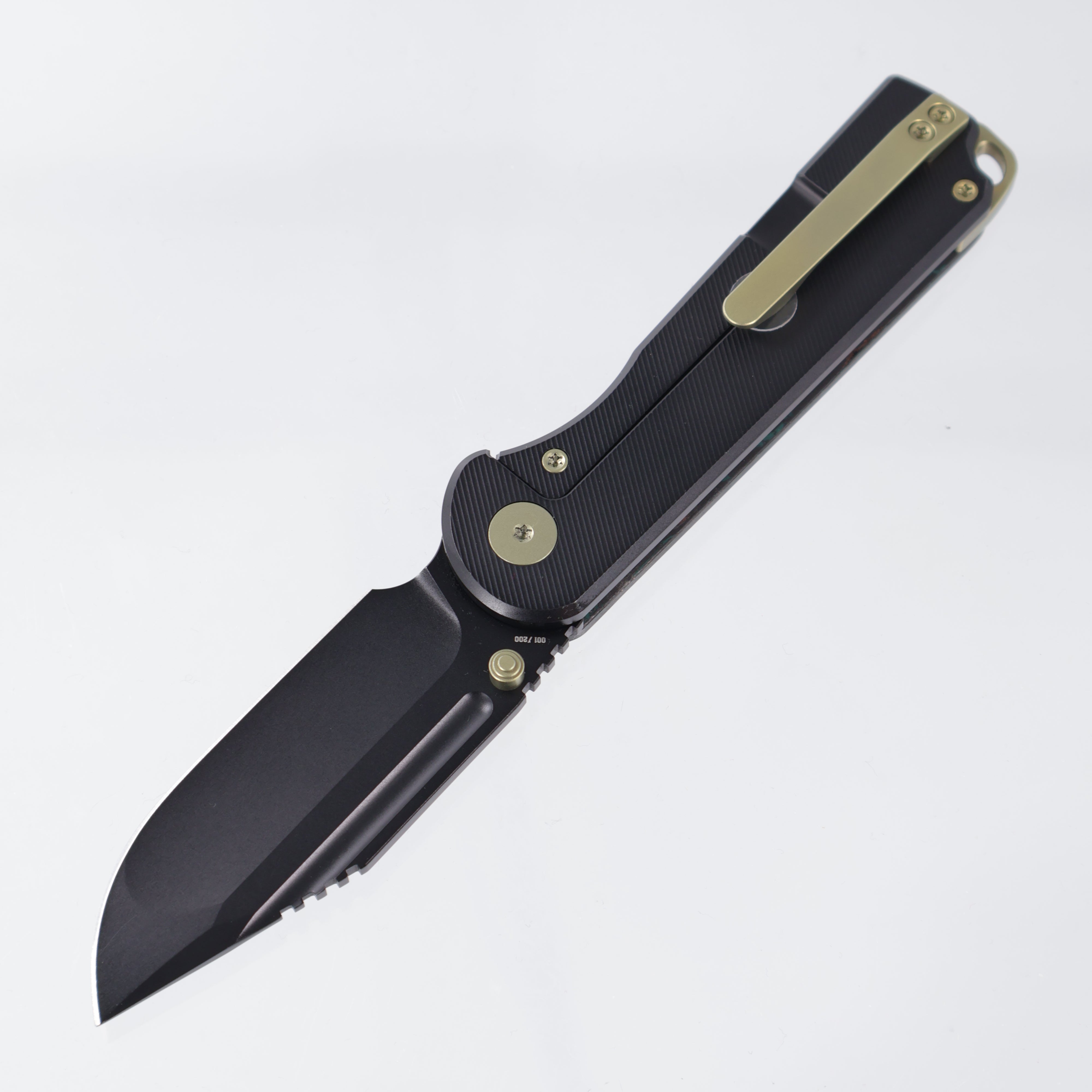 Voyage Bladeworks Avius - Drop Point 14c28n PVD - Shipwreck CamoCarbon & Titanium Framelock