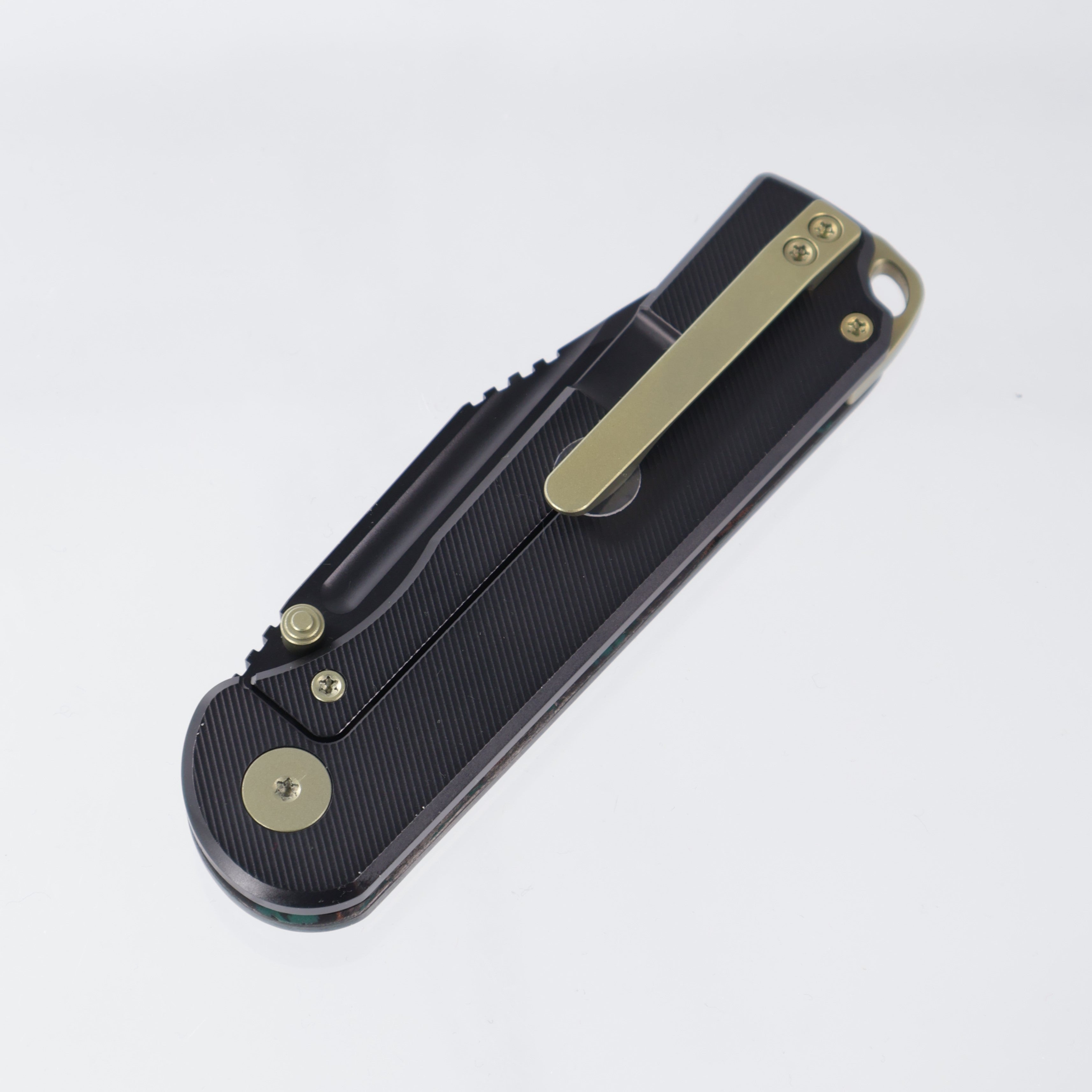 Voyage Bladeworks Avius - Drop Point 14c28n PVD - Shipwreck CamoCarbon & Titanium Framelock