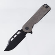 Voyage Bladeworks Avius - Clip Point 14c28n PVD - Micarta & Titanium Framelock