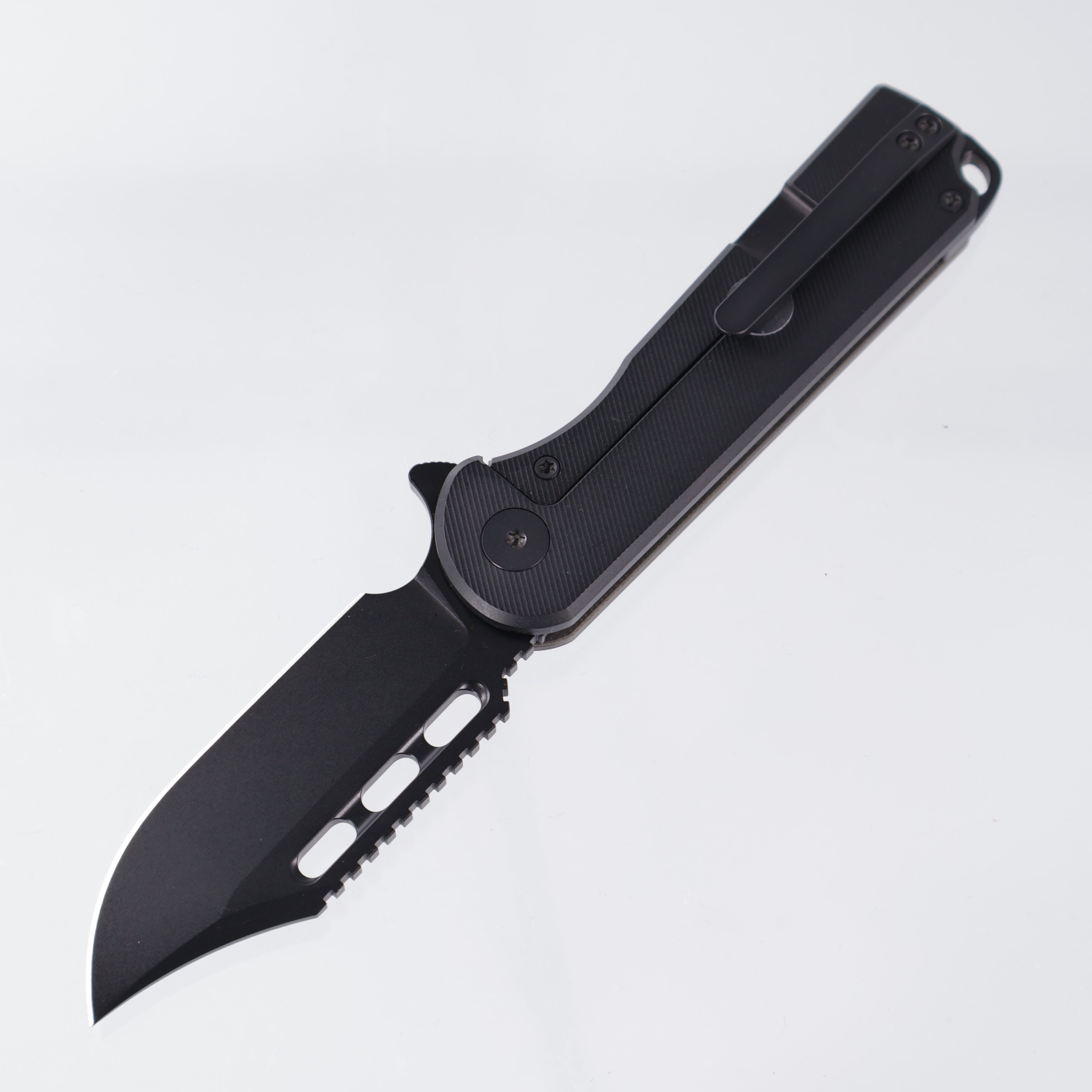 Voyage Bladeworks Avius - Clip Point 14c28n PVD - Micarta & Titanium Framelock