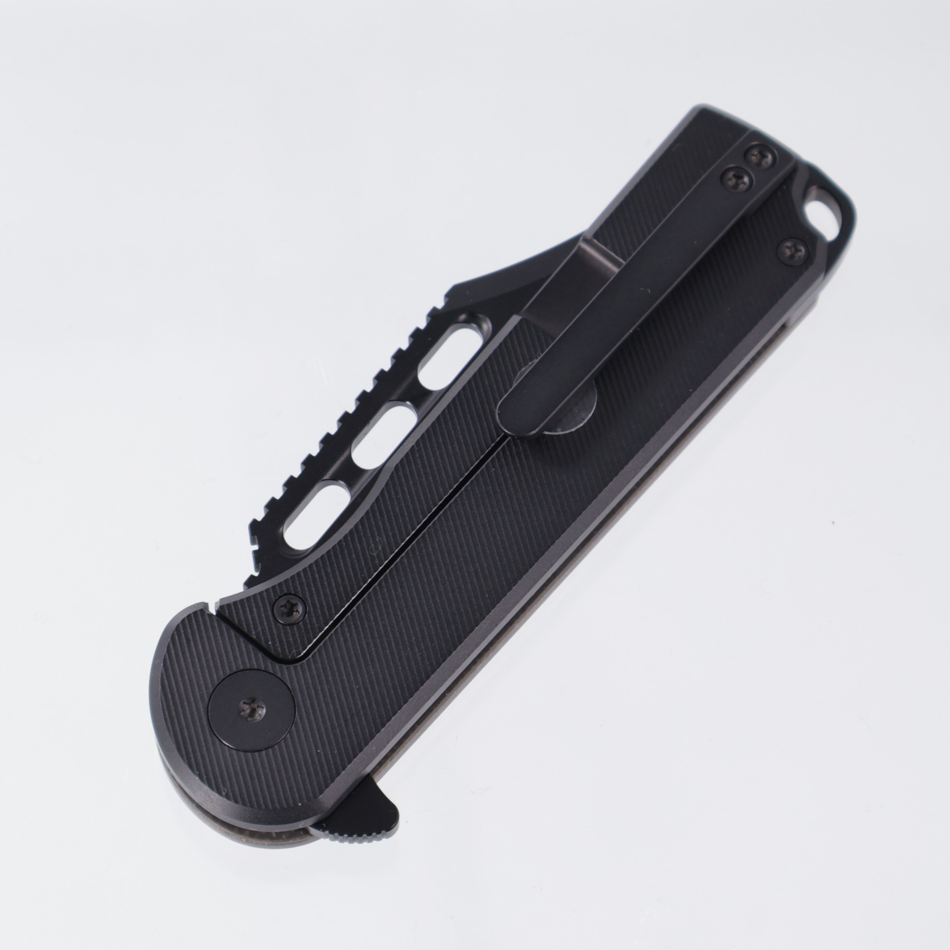 Voyage Bladeworks Avius - Clip Point 14c28n PVD - Micarta & Titanium Framelock