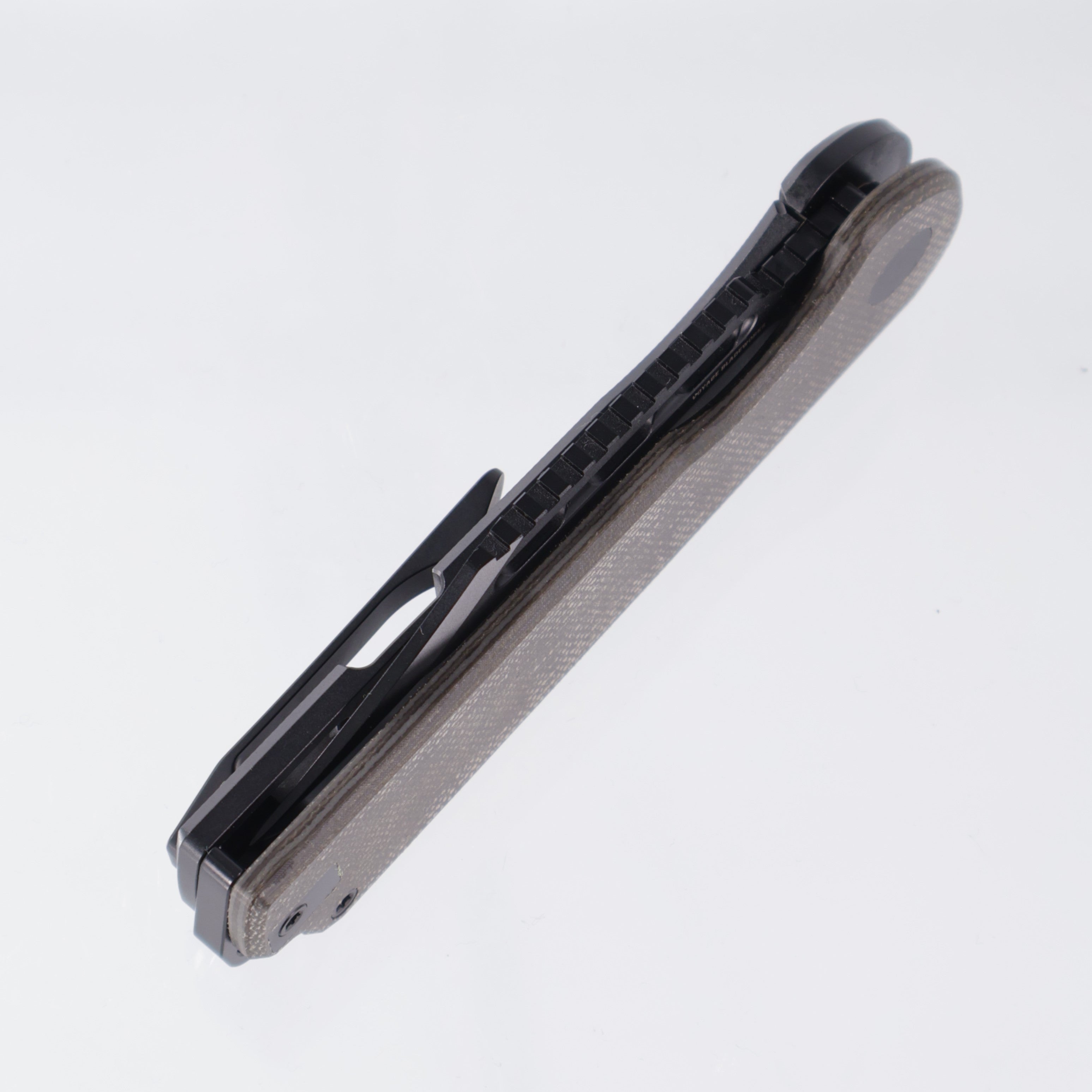 Voyage Bladeworks Avius - Clip Point 14c28n PVD - Micarta & Titanium Framelock