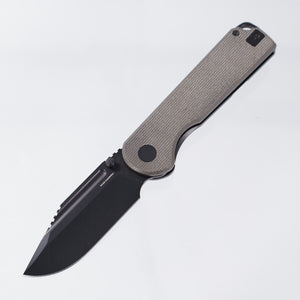 Voyage Bladeworks Avius - Drop Point 14c28n PVD - Micarta & Titanium Framelock
