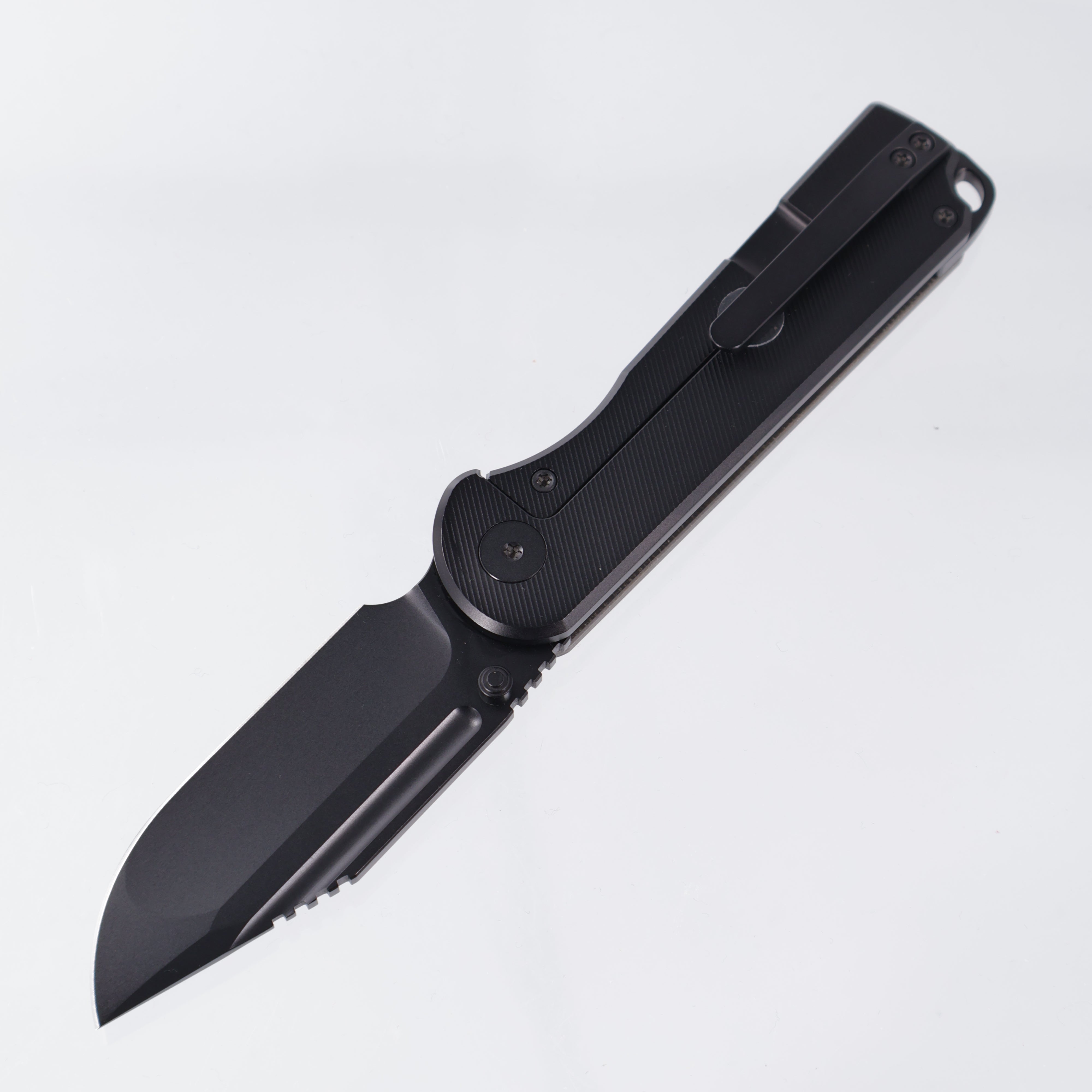 Voyage Bladeworks Avius - Drop Point 14c28n PVD - Micarta & Titanium Framelock