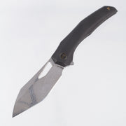 WE Knife Ignio - Black Stonewash Titanium w/ Timascus Clip - Hakkapella Damasteel - WE22042B-DS1